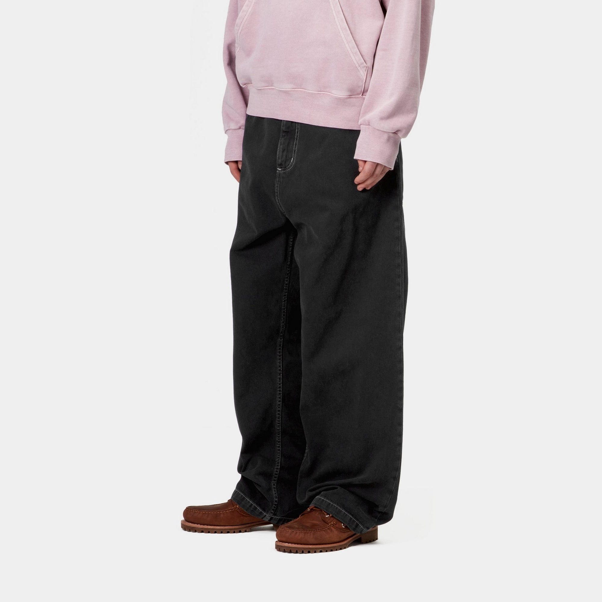 Brandon Men's Twill Pants - Stone Dyed Black Casual Trousers for Work, Travel & Everyday Wear