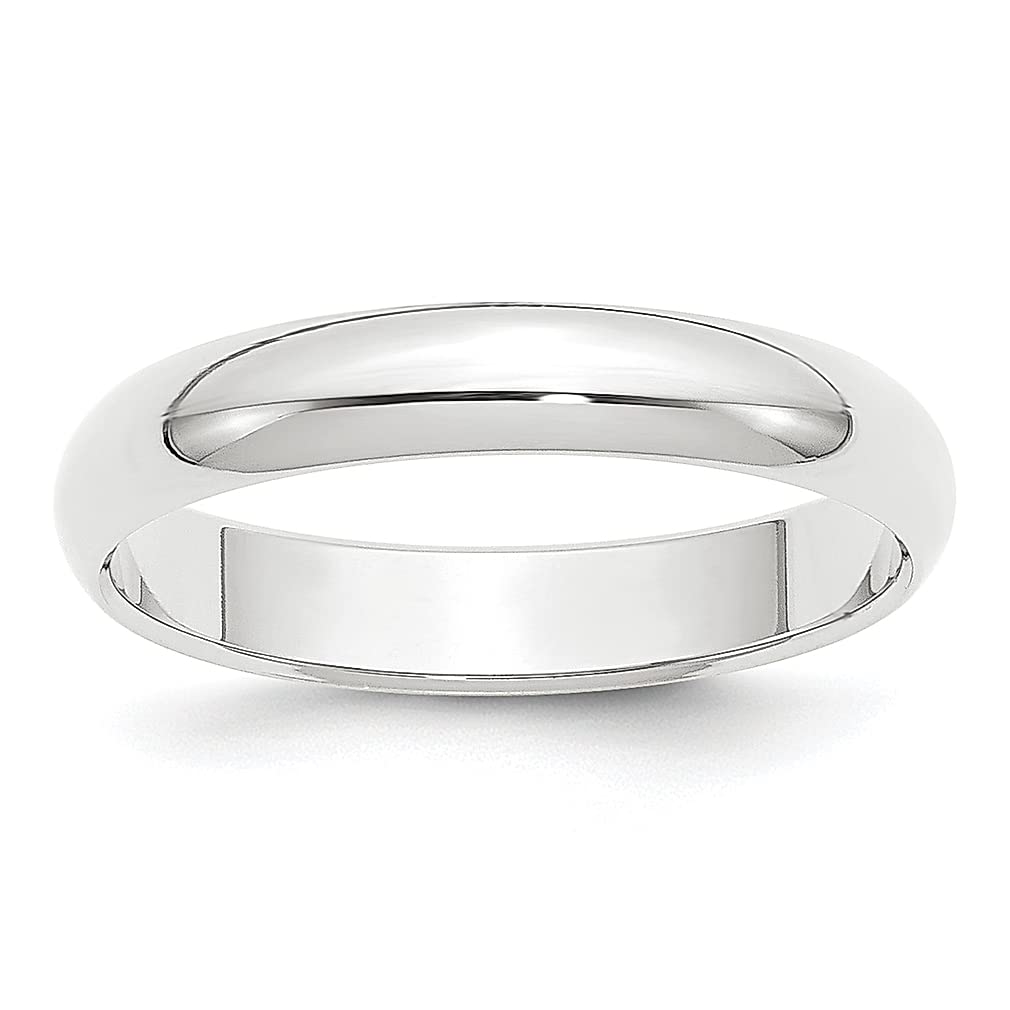 Platinum 4mm Half Round Featherweight Wedding Band Ring - Size 10.5 Classic Domed Jewelry for Women | Elegant Bridal Jewelry, Anniversary Gift for Her, Perfect for Weddings, Engagements & Special Occasions