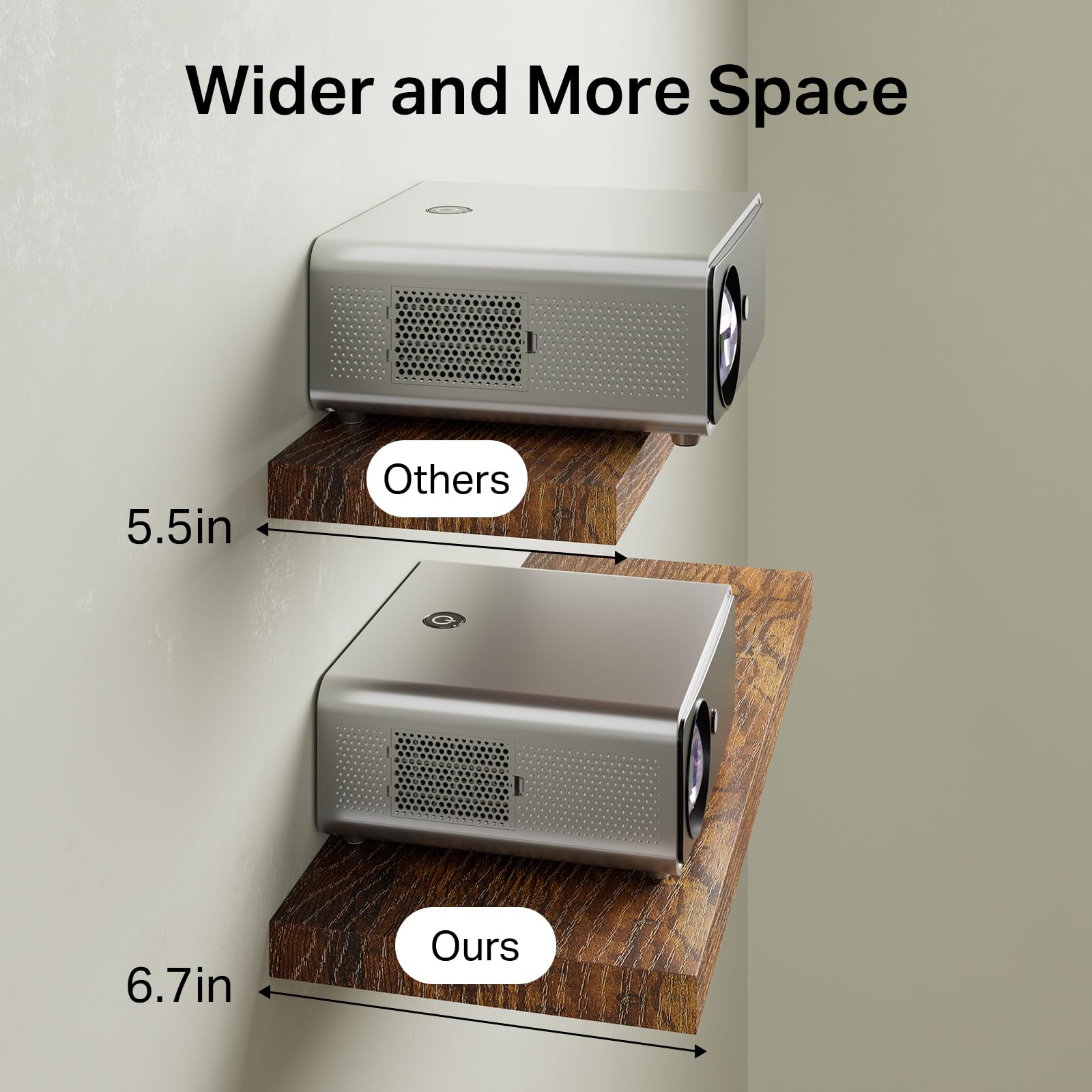 BAYKA Floating Wood Shelves Set of 3 - 15.7 Inch Rustic Brown Wall Mounted Shelves for Bathroom, Bedroom, Living Room & Kitchen - 22lbs Capacity Hanging Storage Shelves for Books, Decor & Organizing - Perfect for Small Spaces, Home Office & Apartment Decor