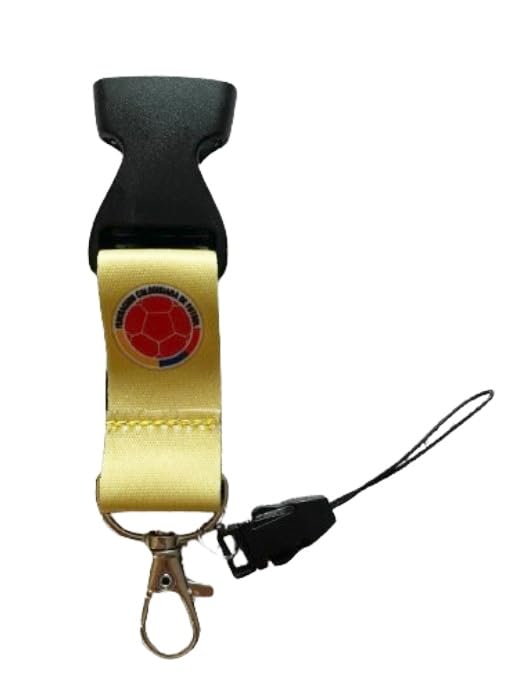 Colombia Soccer Team Lanyard - Selección Cafetera Keychain Badge Holder with Detachable Buckle - Burgundy Red Lanyard for Keys, ID Cards & Work Badges - Perfect for Soccer Fans, Office Use & Events