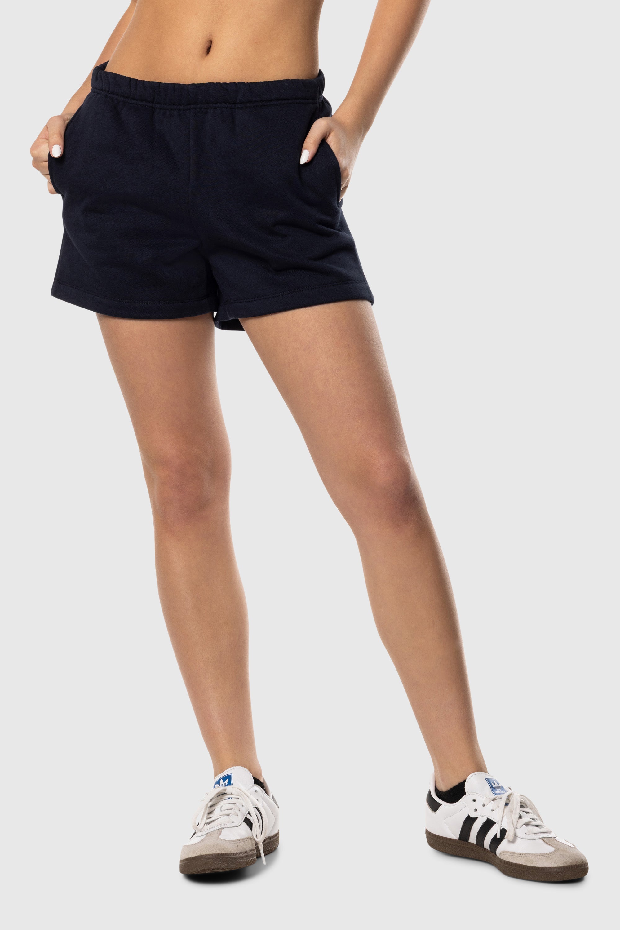 Men's Navy Blue Sweat Shorts - Comfortable Casual Workout & Lounge Shorts for Running, Gym, and Relaxing at Home