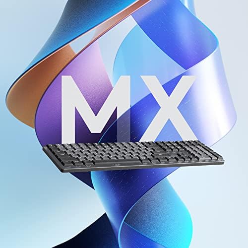 Logitech MX Mechanical Wireless Keyboard - Tactile Quiet Switches, Backlit Keys, Bluetooth/USB-C, Compatible with macOS, Windows, Linux, iOS & Android - Premium Metal Design in Graphite - Perfect for Office Work, Gaming & Programming