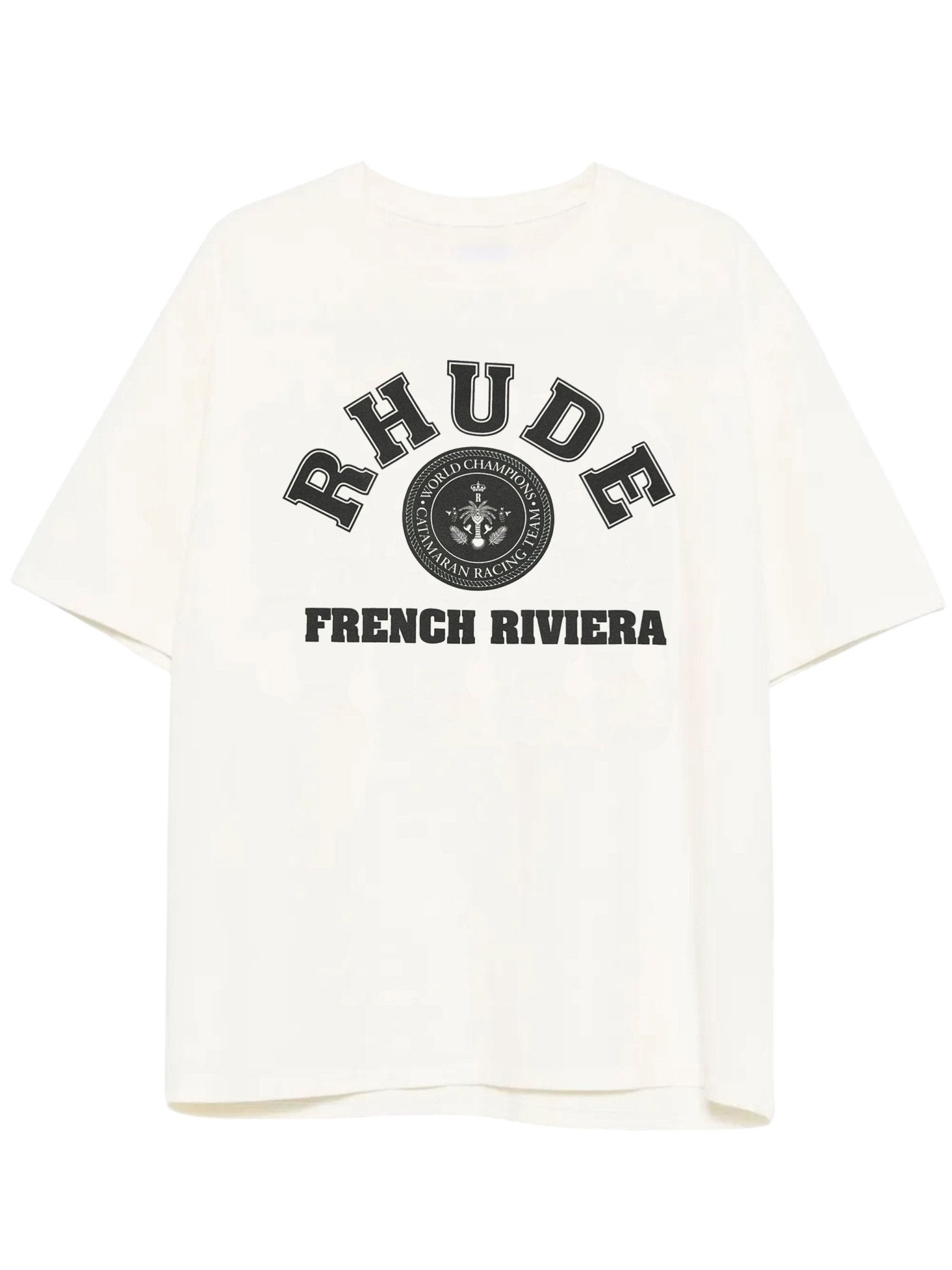 Rhude French Riviera T-Shirt - White | Premium Cotton Streetwear Tee for Men | Perfect for Casual Outfits, Summer Wear & Urban Fashion