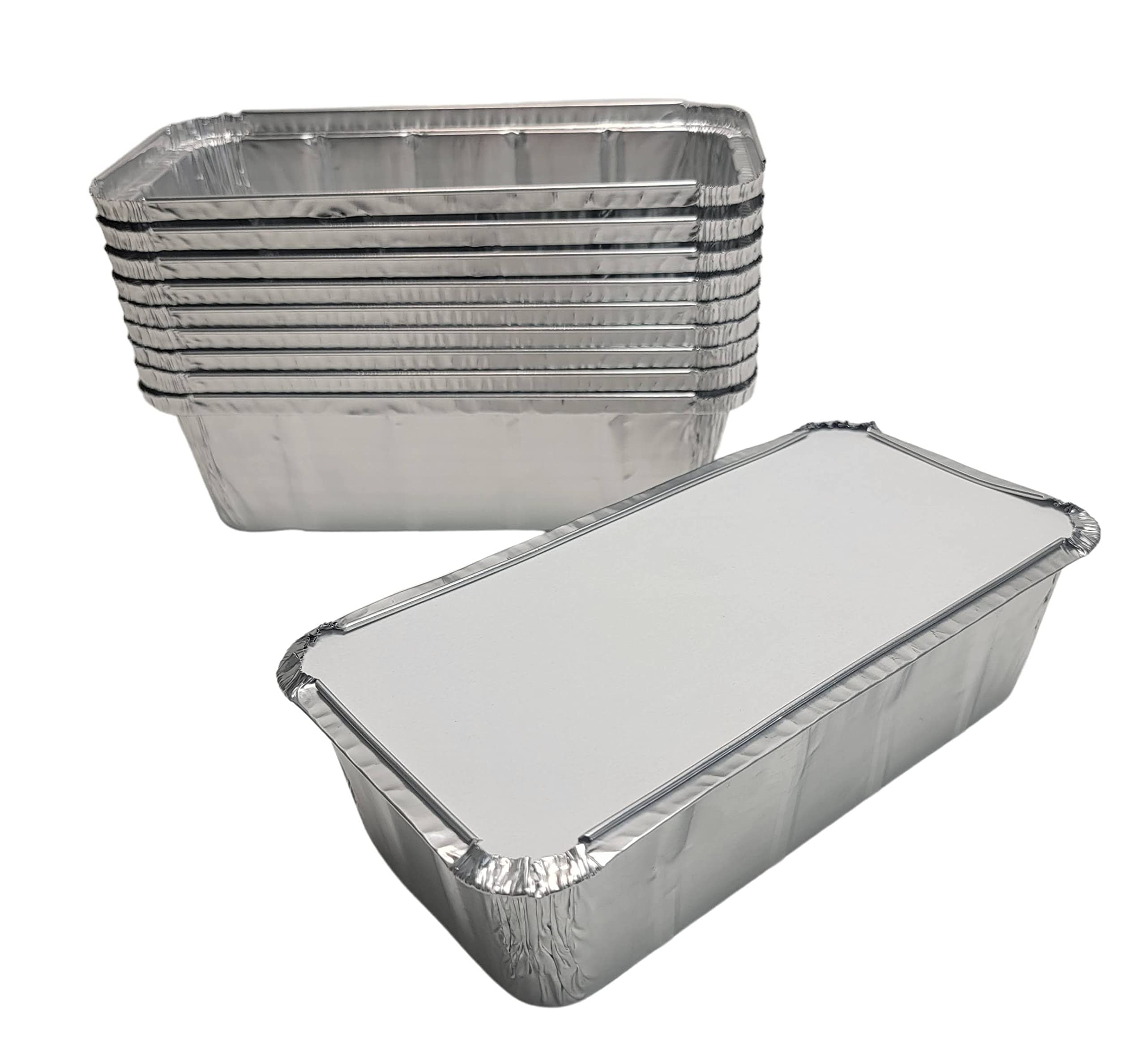 D&W Fine Pack 2 lb Aluminum Foil Loaf Pan with Lid - 100 Count Disposable Baking Pans for Bread, Cake & Meal Prep - Perfect for Home Baking, Restaurants & Catering Services