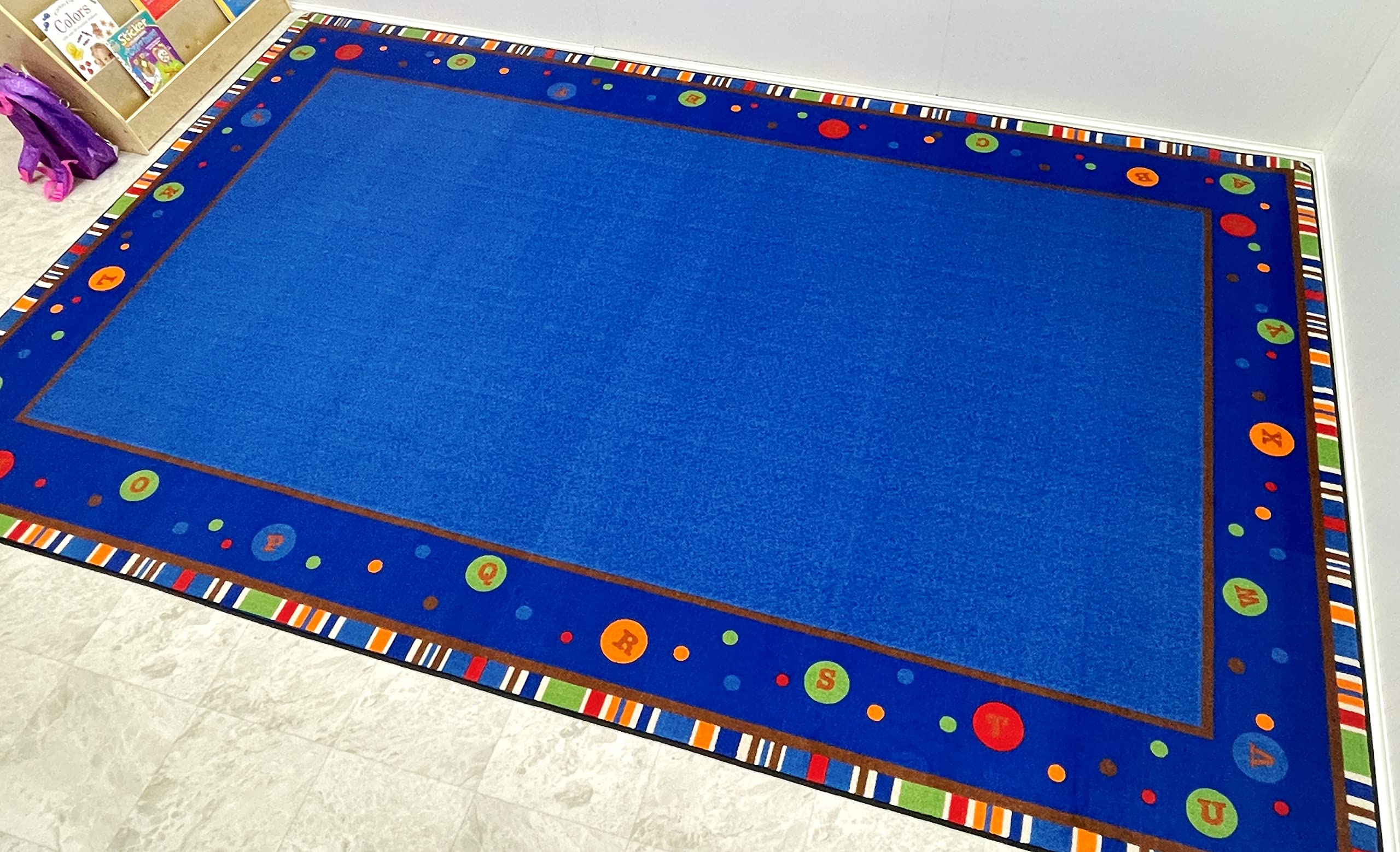 ABC Dots Educational Classroom Rug 6' x 8'6