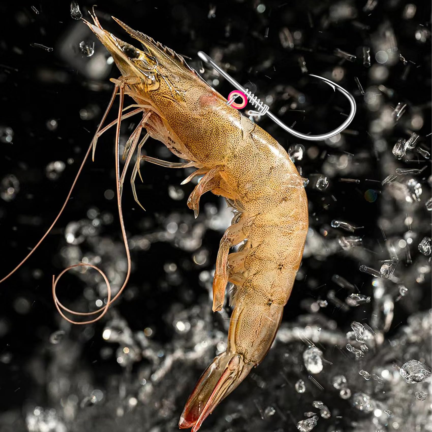 Premium Fishing Hooks - Live Shrimp & Bait Holder Hooks for Saltwater & Freshwater Fishing | 2/3/4 Size Catfish Bass Lures | Ideal for Shore Fishing, Boat Angling & Ice Fishing Adventures