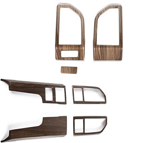 7PCS Console Air Condition Outlet Vent Wood Grain