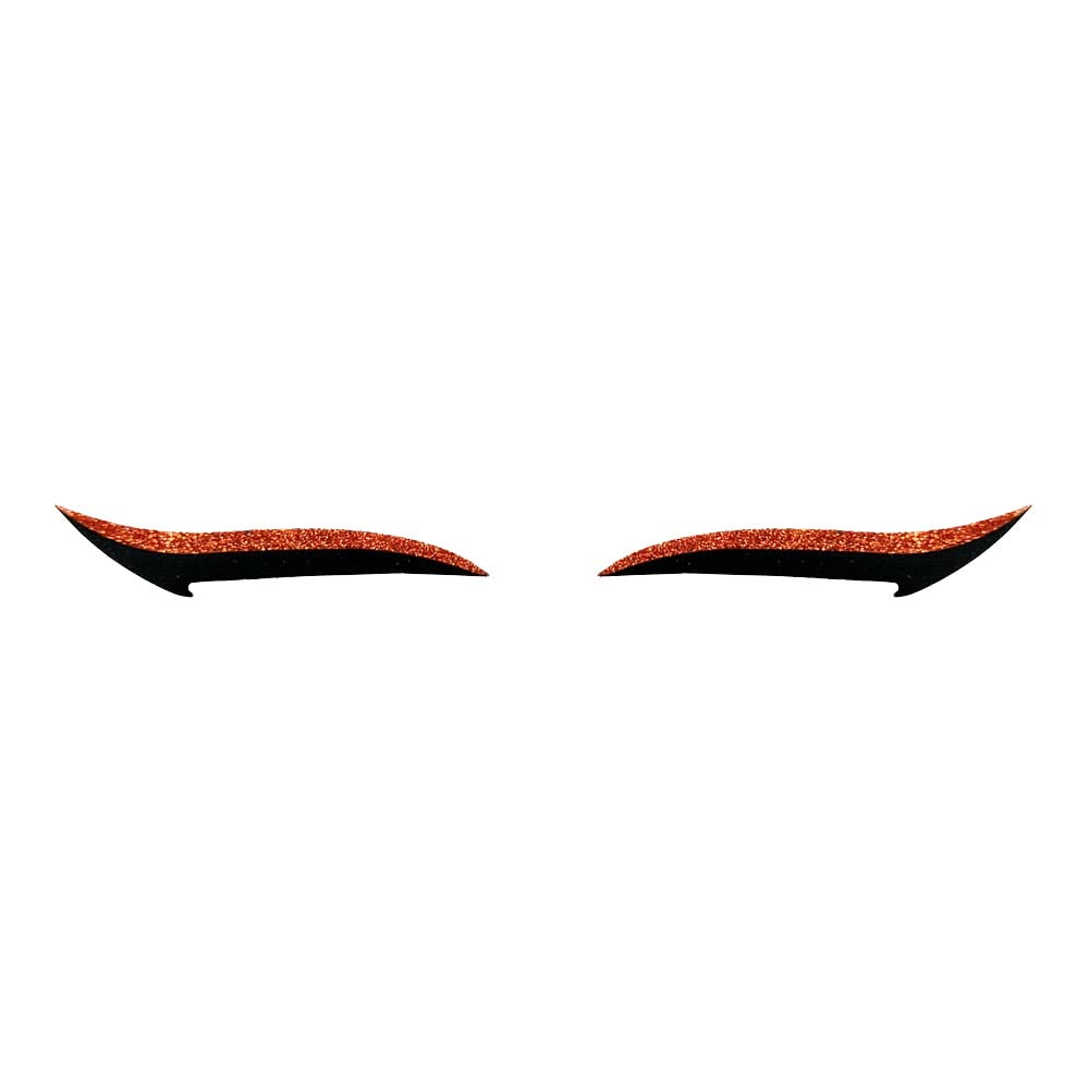 Comet Busters Orange Glitter Eyeliner Stickers (EL006) - Waterproof Self-Adhesive Eye Makeup Decals for Parties, Halloween & Cosplay