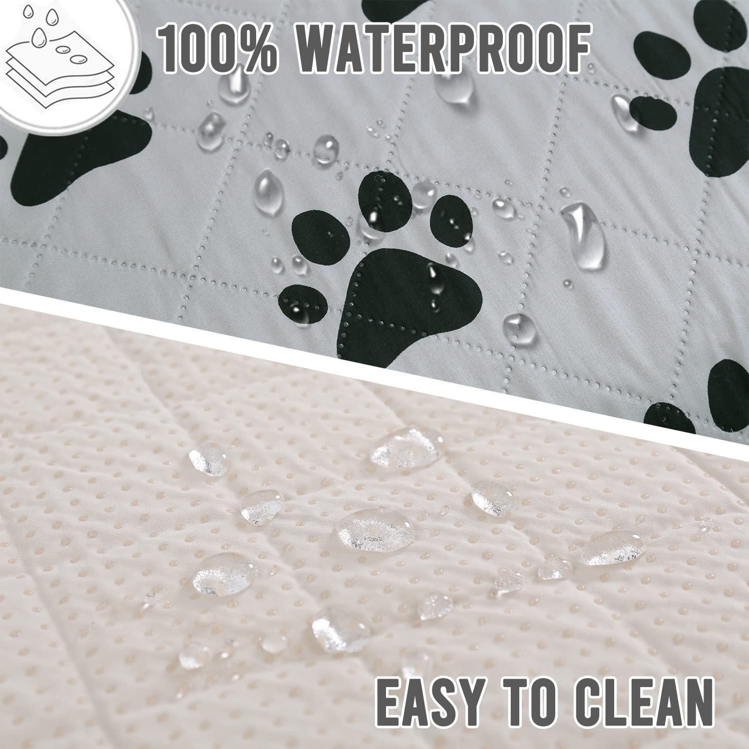 **SPXTEX Washable & Waterproof Dog Bed Cover - Non-Slip Dog Crate Pad, Pee Pad for Large Dogs (82
