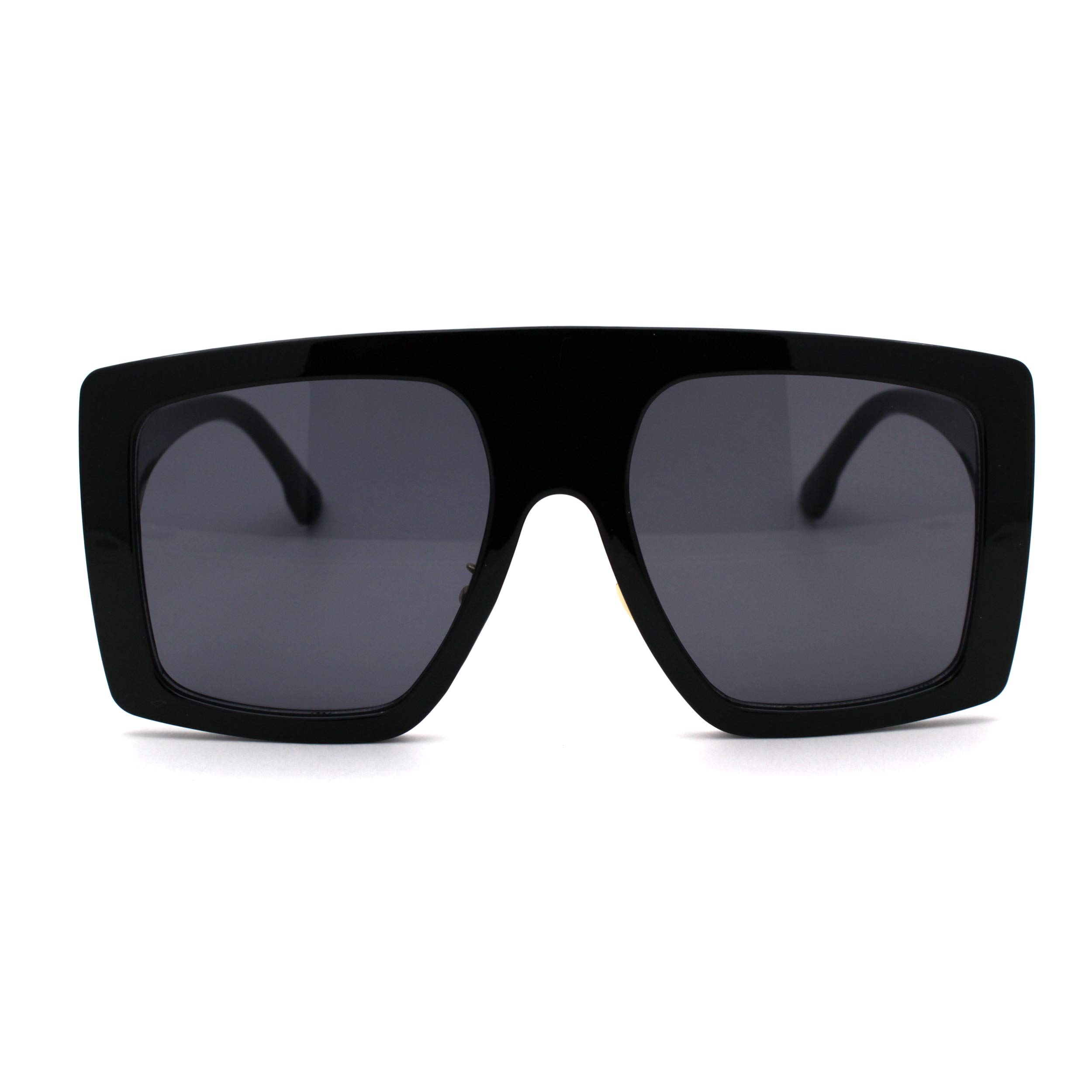 Vintage Retro Flat Top Oversize Rectangular Mobster Sunglasses for Men & Women - 1950s Gangster Style UV Protection Shades - Perfect for Costume Parties, Movie Nights, and Vintage Fashion Looks