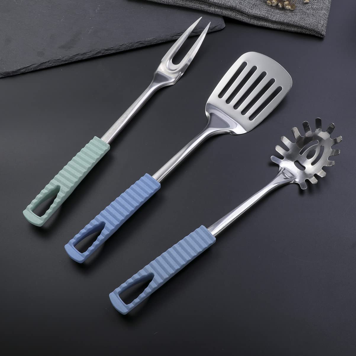 Premium Kitchen Utensils Set - Stainless Steel Cookware & Tableware Accessories for Cooking, Baking, Serving - Ideal for Home Chefs & Dinner Parties