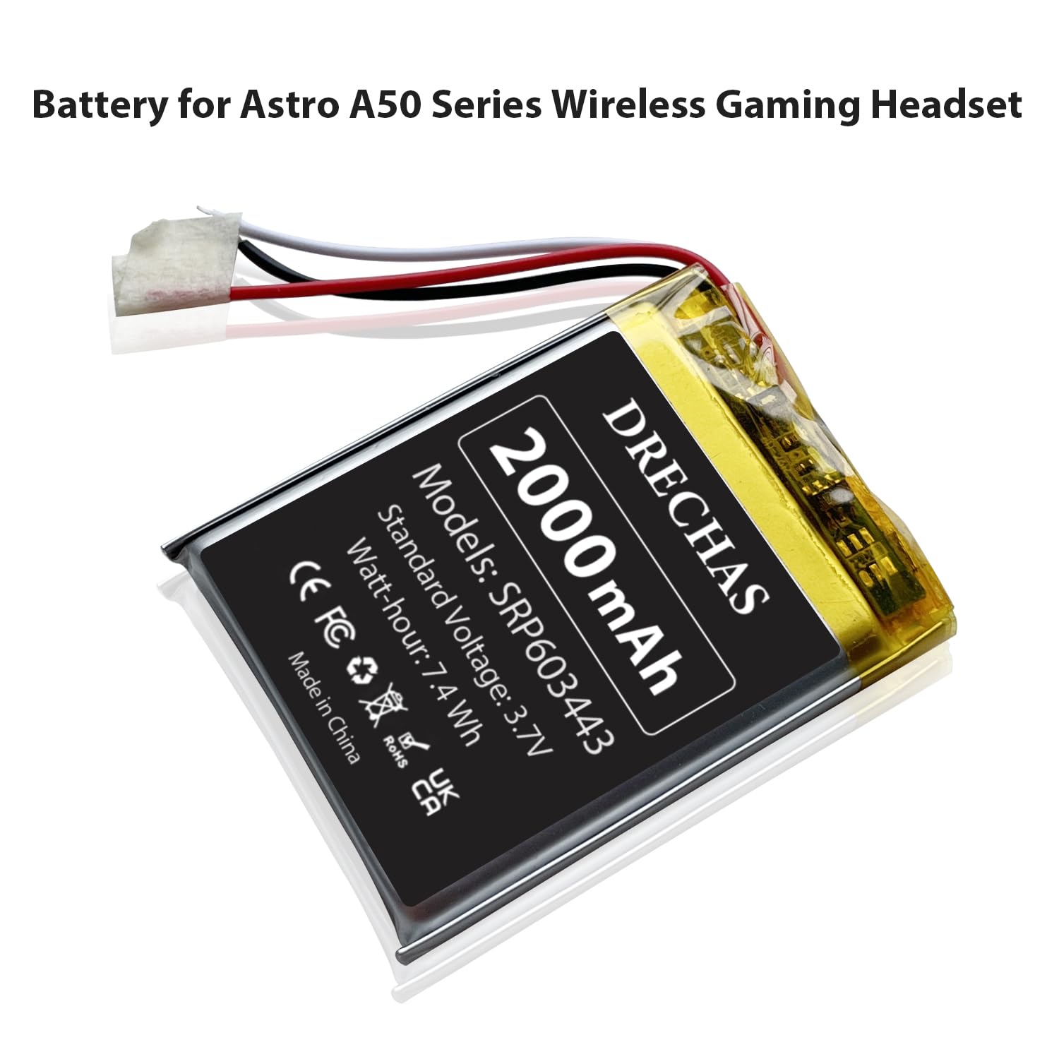 2025 Upgraded 2000mAh Li-Polymer Replacement Battery for Astro A50 Wireless Gaming Headset - Compatible with SRP603443 Model - Includes Repair Tools - Perfect for Extended Gaming Sessions & Headset Maintenance
