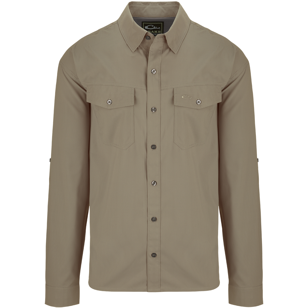 Men's Travel Solid Dobby Button Down Long Sleeve Shirt - Casual Office Wear & Business Travel Essential