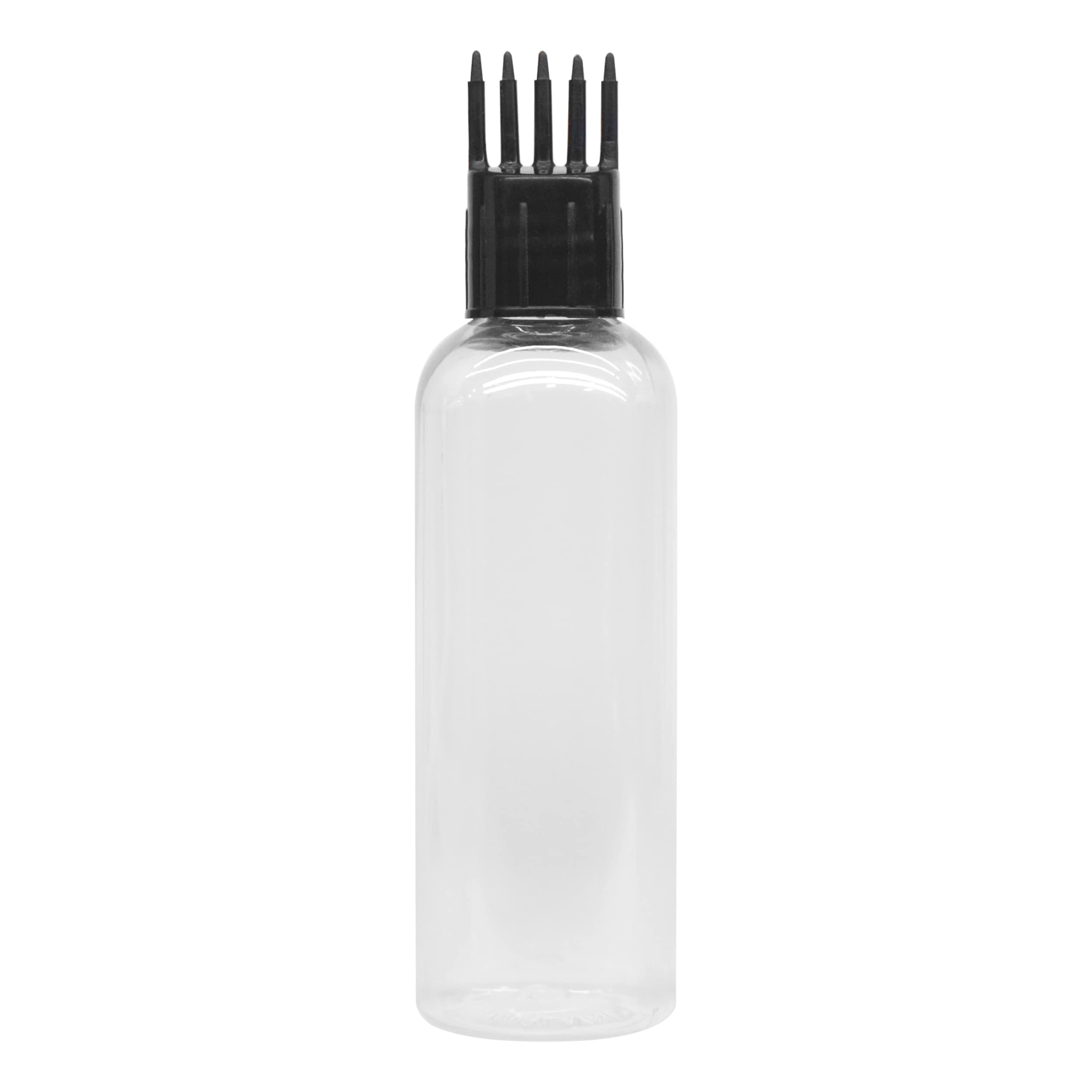 MAPPERZ Root Comb Applicator Bottle - 1oz Empty Cylindrical Bottle for Hair Oil, Shampoo, Medicine & Dye | Includes Applicator Brush | Perfect for Hair Root Treatment & Scalp Care | 1-Pack