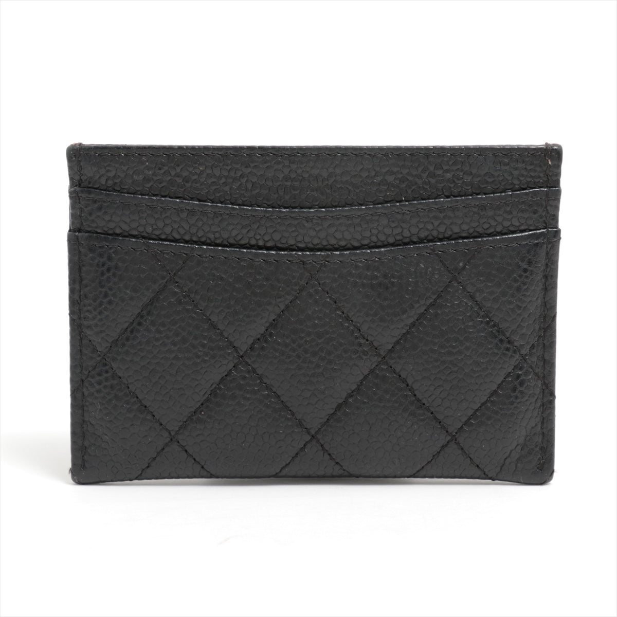 Chanel CC Logo Black Caviar Leather Card Holder Wallet - Luxury Compact Card Case for Everyday Use & Travel Essentials