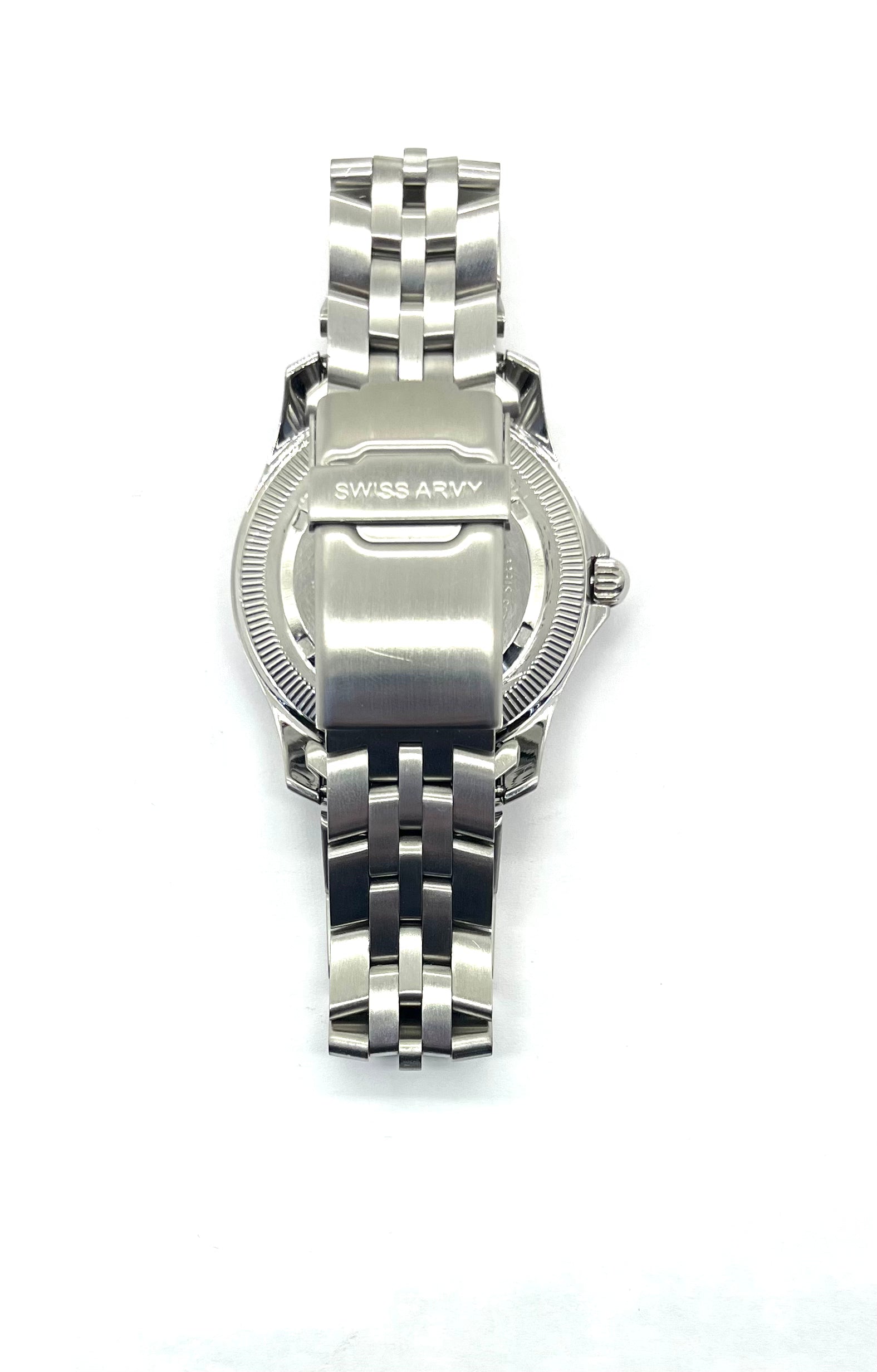 Premium Stainless Steel Swiss Army GMT Watch for Men - Dual Time Zone, Water Resistant, Luxury Travel & Business Accessory