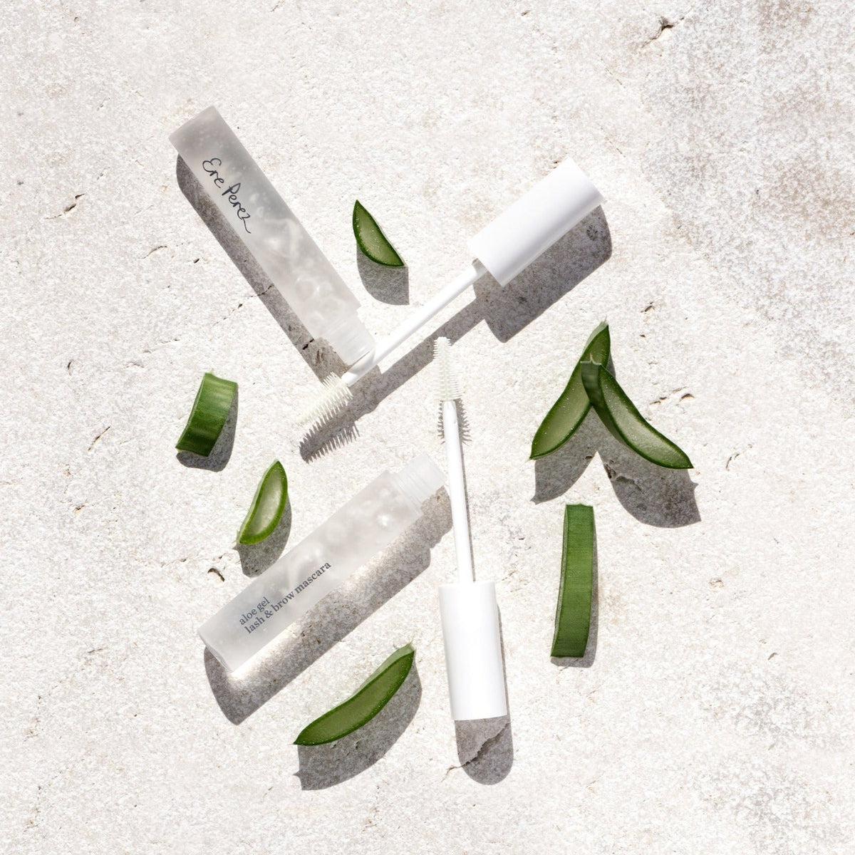 Natural Aloe Vera Gel Lash & Brow Mascara for Growth & Volume - Vegan, Cruelty-Free Eyelash & Eyebrow Enhancer for Daily Makeup & Styling