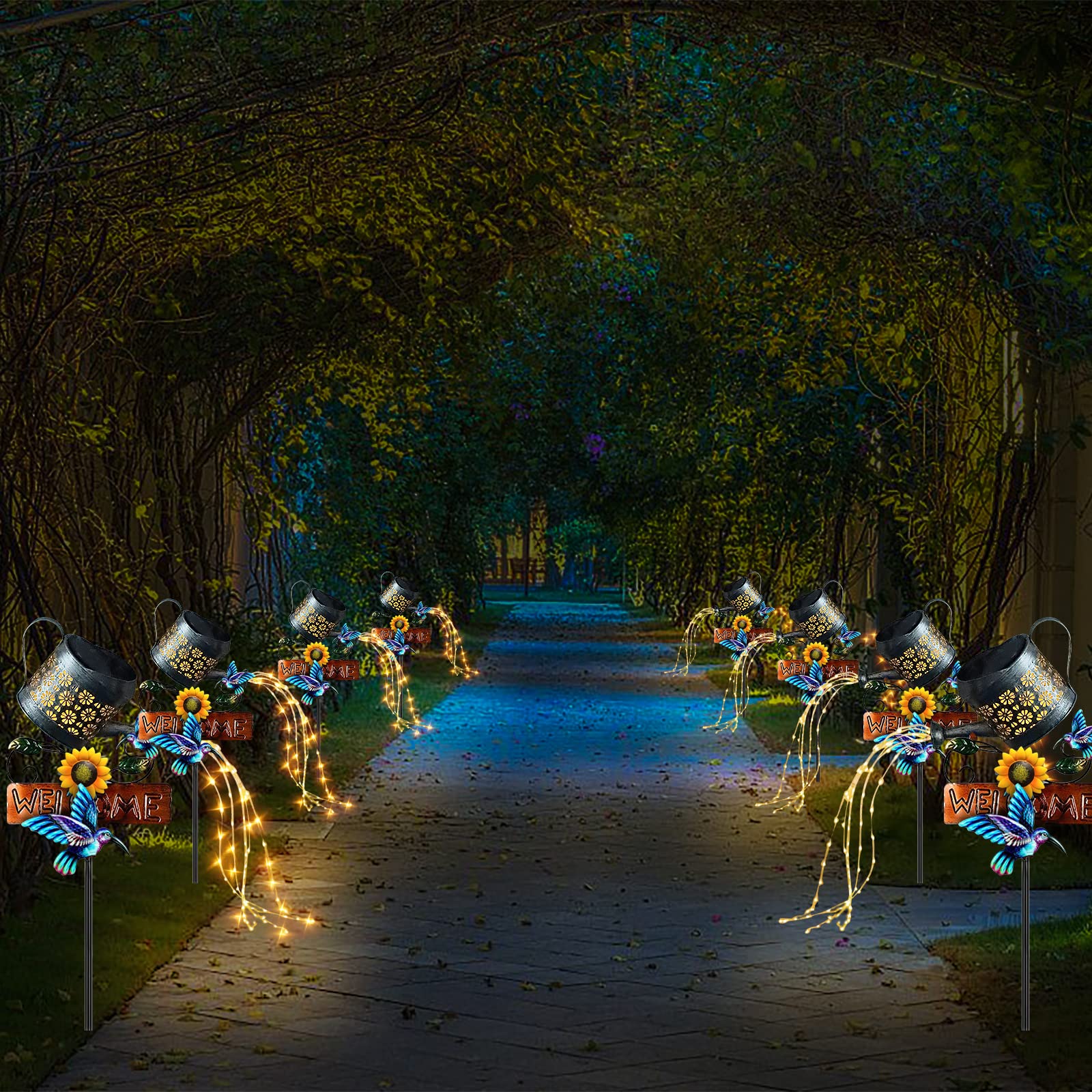 Solar Watering Can Lights Outdoor Decor - 1 Pack Waterproof Solar Lantern for Garden, Patio, Yard, Balcony & Walkway | Romantic Ambiance Lighting for Parties, Weddings & Evening Gatherings