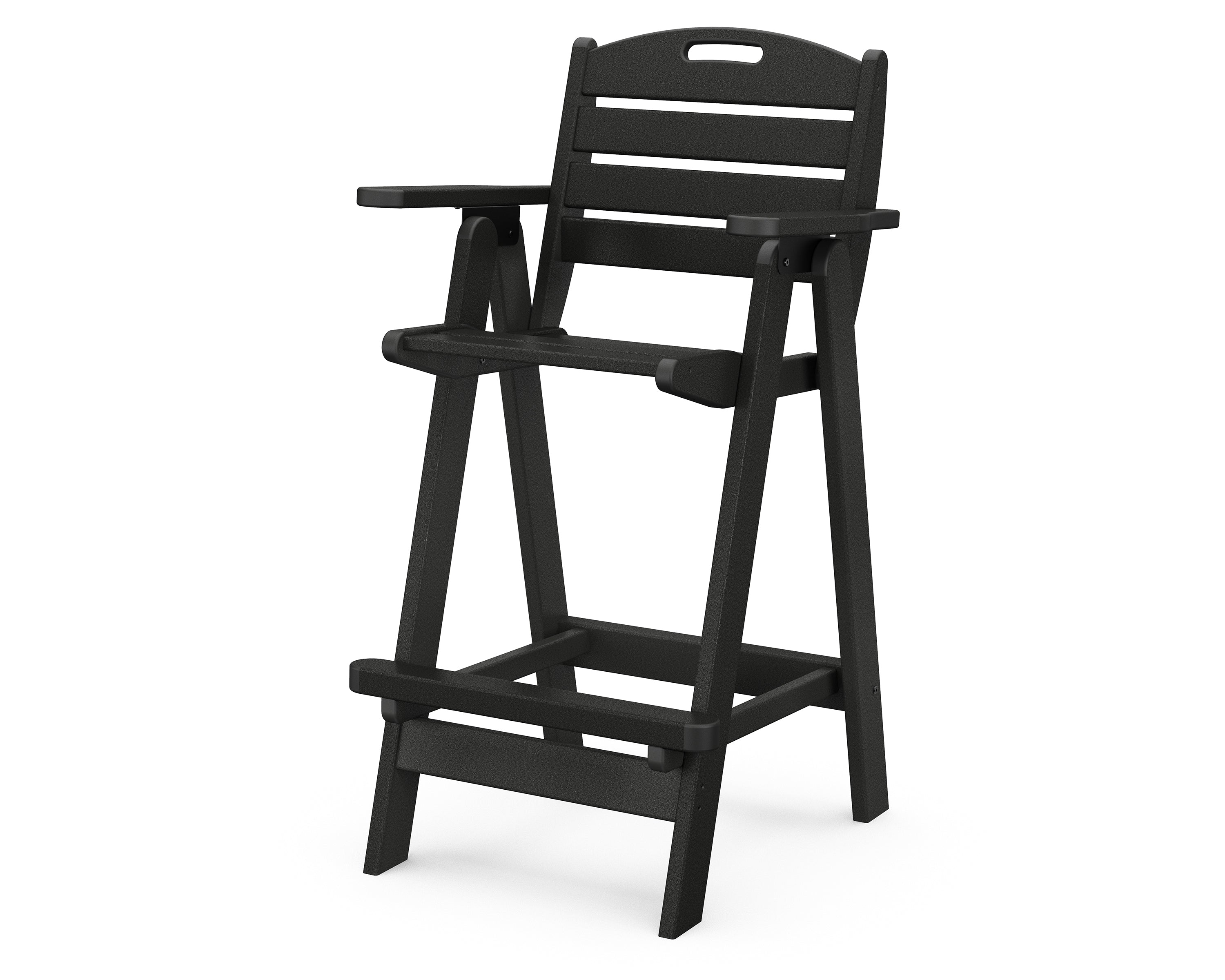 POLYWOOD Nautical Bar Chair - Waterproof & Durable Outdoor Bar Stool for Patio, Poolside, or Deck - Perfect for Beach House, Backyard, and Coastal Decor