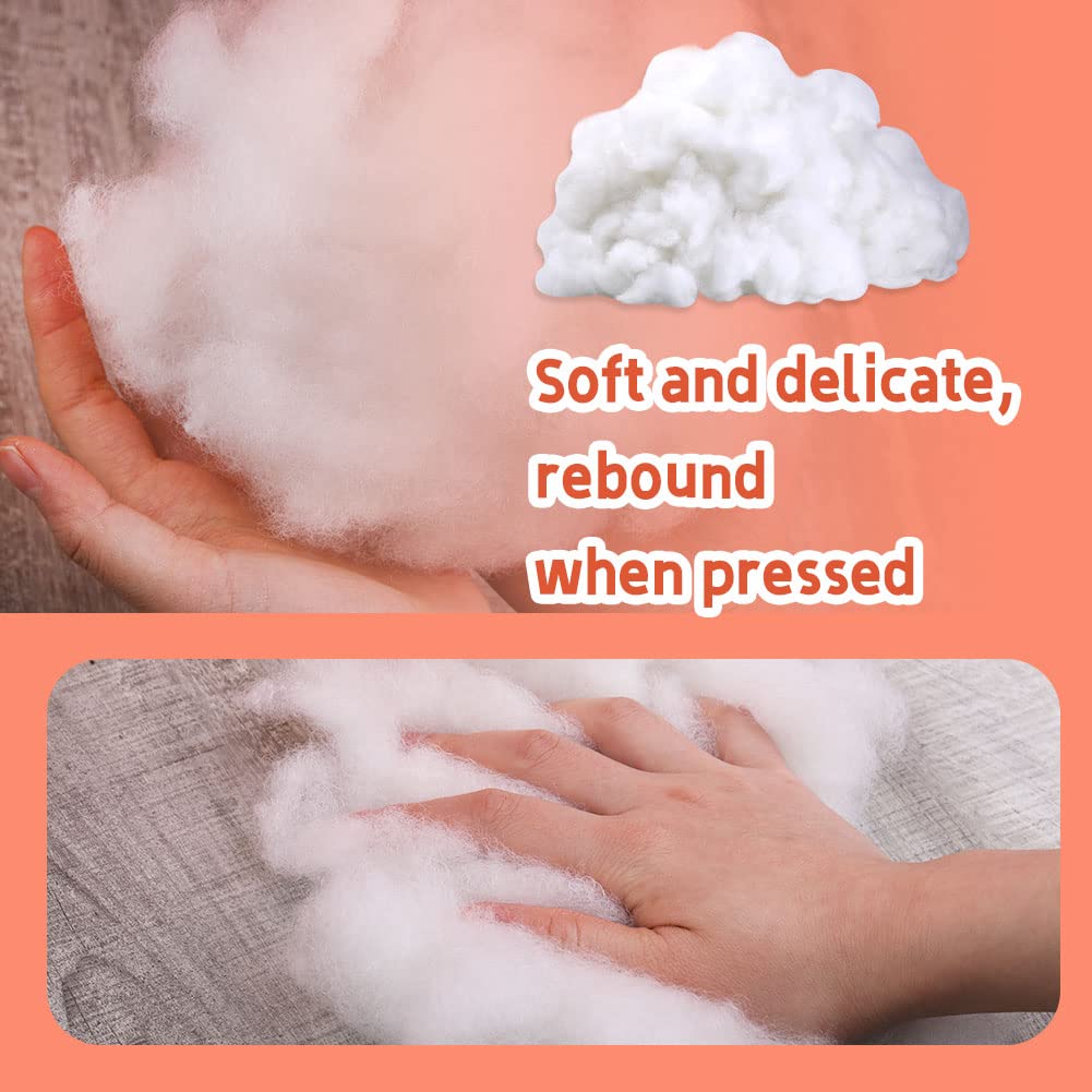 Premium 800g/28.2oz Fiber Fill Stuffing for Stuffed Animals, Pillows & DIY Crafts - High Resilience Polyester Fiber Filling for Soft Toys, Cushions, Home Decor & Sewing Projects