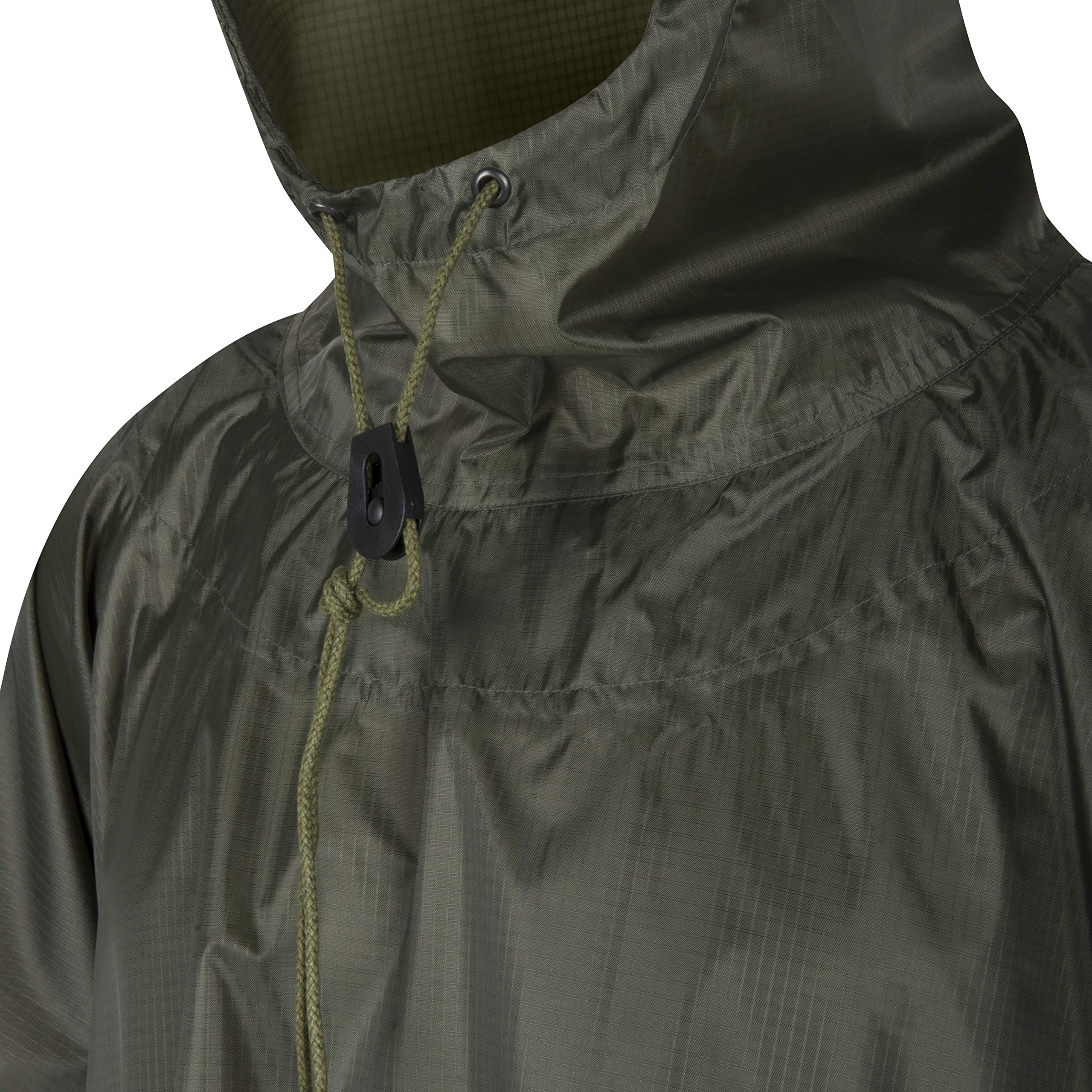Helikon-Tex US Military Poncho - Waterproof Rain Poncho for Outdoor Camping, Hiking & Survival Gear in Shadow Grey (Surplus Line)