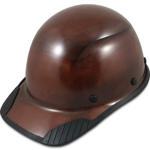 Texas America Safety DAX Fiberglass Composite Hard Hat with Tote - ANSI Certified, Lightweight & Durable for Construction, Mining, Oil & Gas Work - Natural Tan with Protective Edging