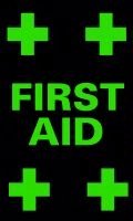 Accuform PMM311 Motivational Safety Floor Mat - 5FT x 3FT First Aid Banner with Non-Slip Backing for Workplace, Gym, and Hospital Safety Awareness