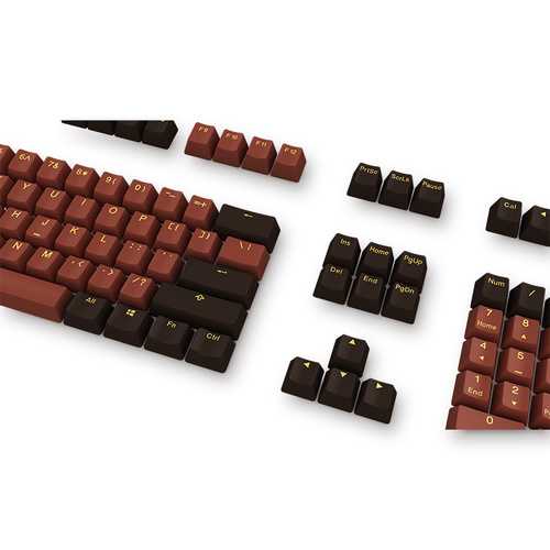 Akko X Ducky 108 Key OEM Profile PBT Chocolate Keycap Set for Mechanical Keyboard - Perfect for Gaming, Typing & Custom Keyboard Builds