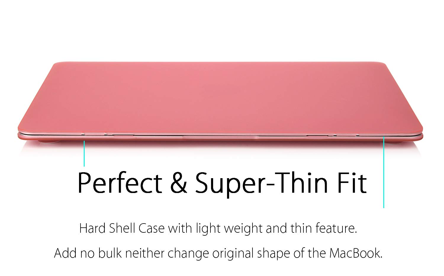 UESWILL Matte Hard Shell Case Cover for MacBook 12 inch Retina Display (A1534) - Soft Touch, Smooth Finish, Includes Microfiber Cleaning Cloth - Perfect for Work, Travel & School (Pink)