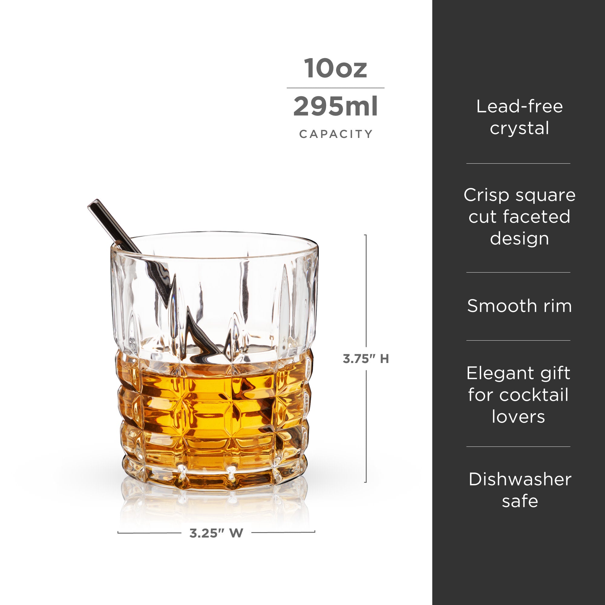 Premium Highland Crystal Tumblers Set of 4 - Elegant Whiskey Glasses for Scotch, Bourbon & Cocktails - Perfect for Home Bar, Dinner Parties & Gifts