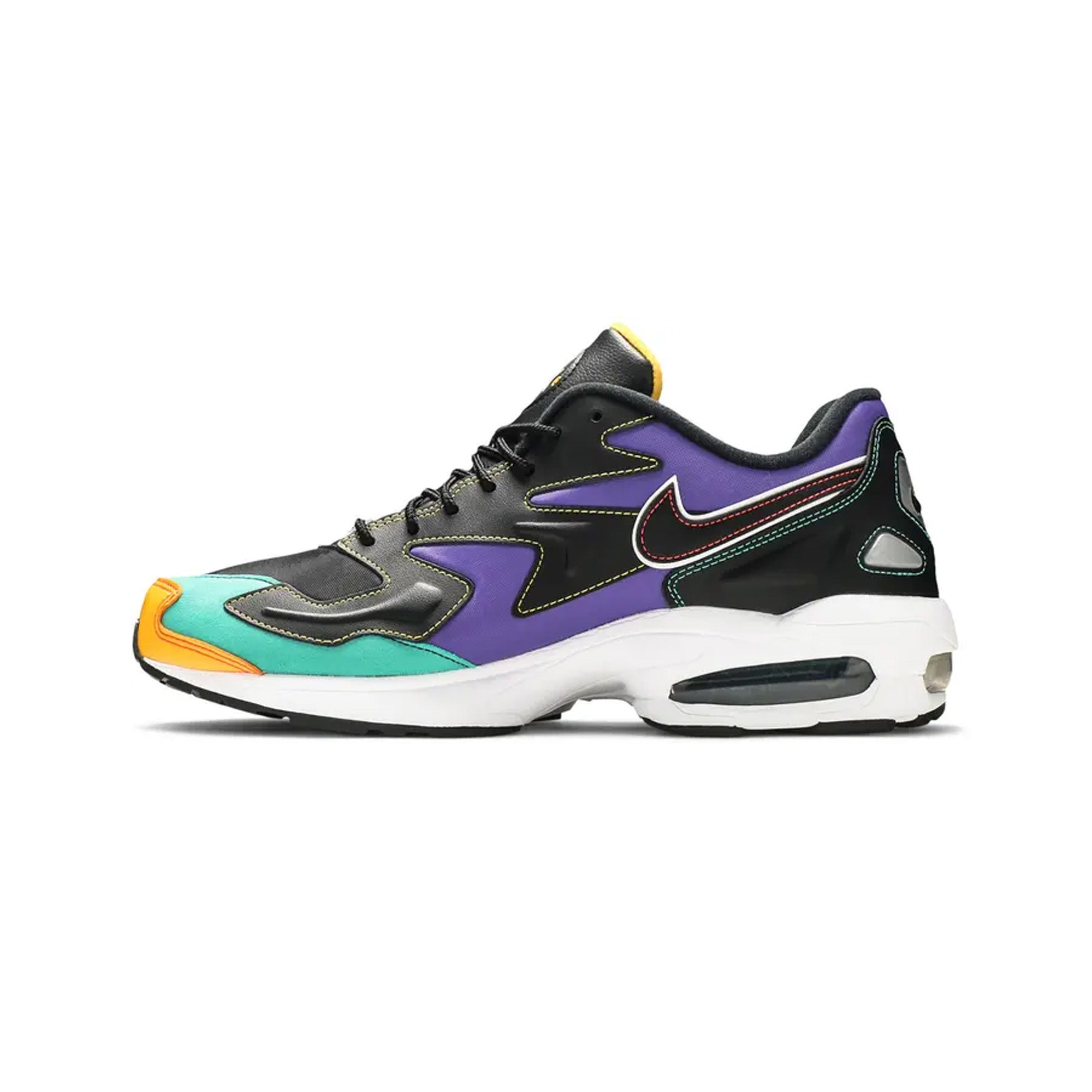 Nike Air Max 2 Light 'Black Contrast Stitching' Men's Running Shoes 2021 - Comfortable Retro Sneakers for Jogging, Gym Workouts & Casual Streetwear Fashion
