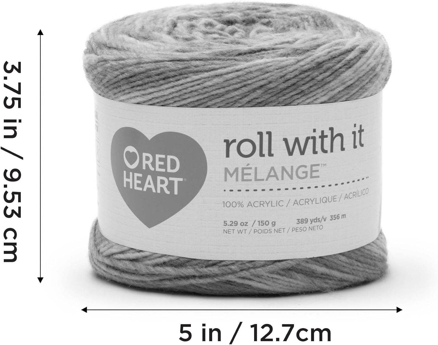 Red Heart Roll with It Melange Catwalk Yarn - Soft Multicolor Knitting & Crochet Yarn for Scarves, Hats & DIY Crafts