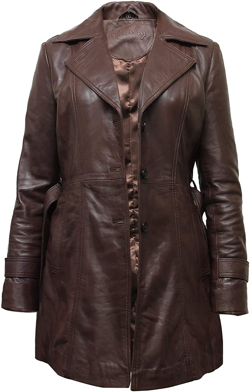 BRANDSLOCK Women's Genuine Sheepskin Leather Jacket Blazer - Stylish Outerwear for Work, Dating & Casual Wear