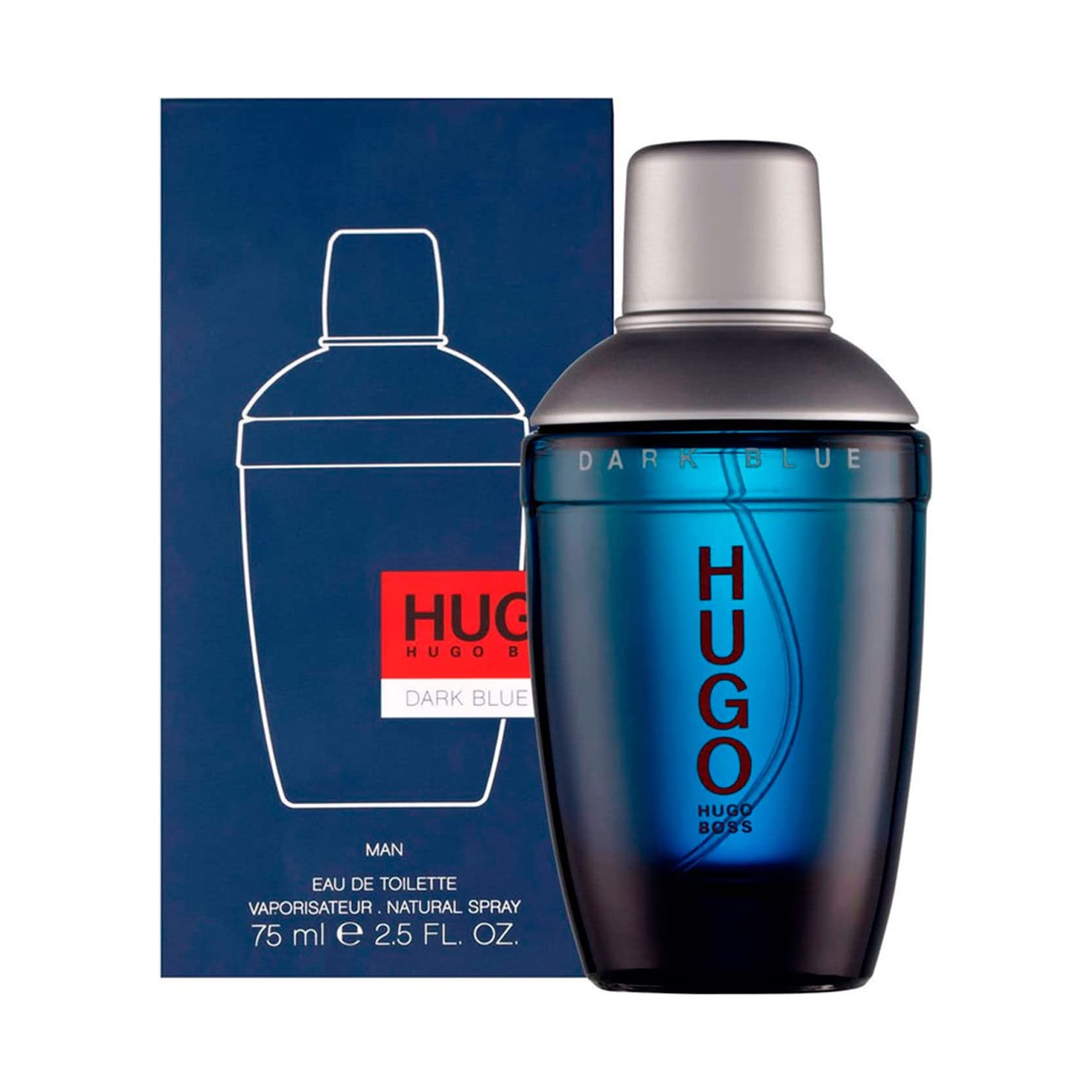 Hugo Boss Dark Blue Men's Eau de Toilette Spray - 2.5 oz / 75ml for Men | Fresh & Masculine Fragrance for Day & Night Wear, Office & Special Occasions