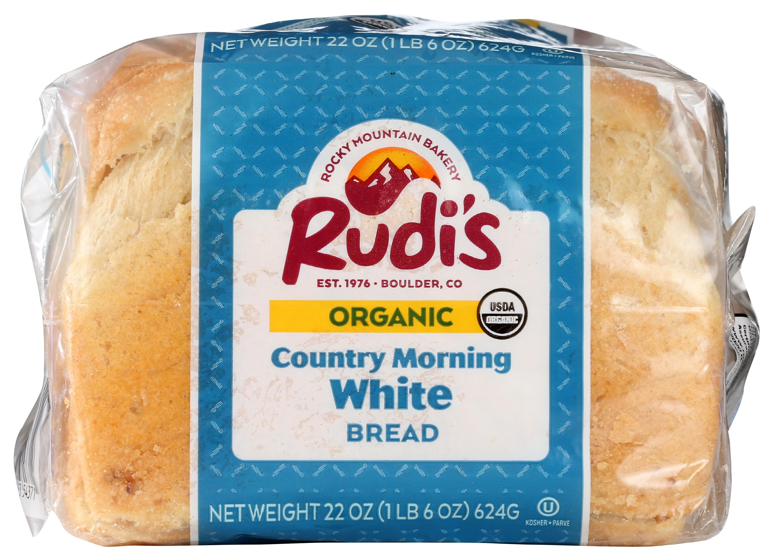 Organic White Bread by Rudi's Bakery - 22 oz Country Morning Loaf | Perfect for Sandwiches, Toast & Healthy Breakfasts