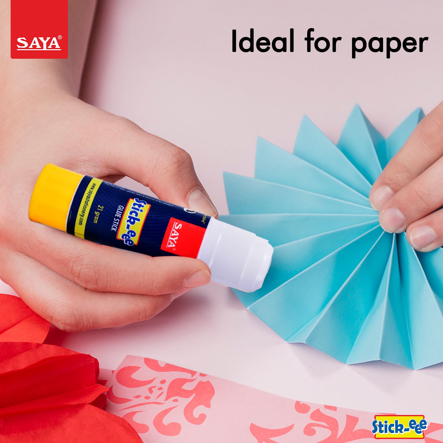SAYA Super Glue Stick - Non-Toxic Transparent Adhesive | Fast Drying Washable Strong Bond for School Office Arts & Crafts | Perfect for DIY Projects Home Repairs & Model Building (12 Pack, 8g Each)
