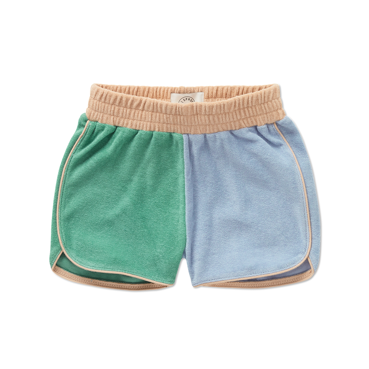 Stylish Terry Color Block Sport Shorts by Sproet & Sprout - Comfortable Athletic Shorts for Running, Yoga & Gym Workouts