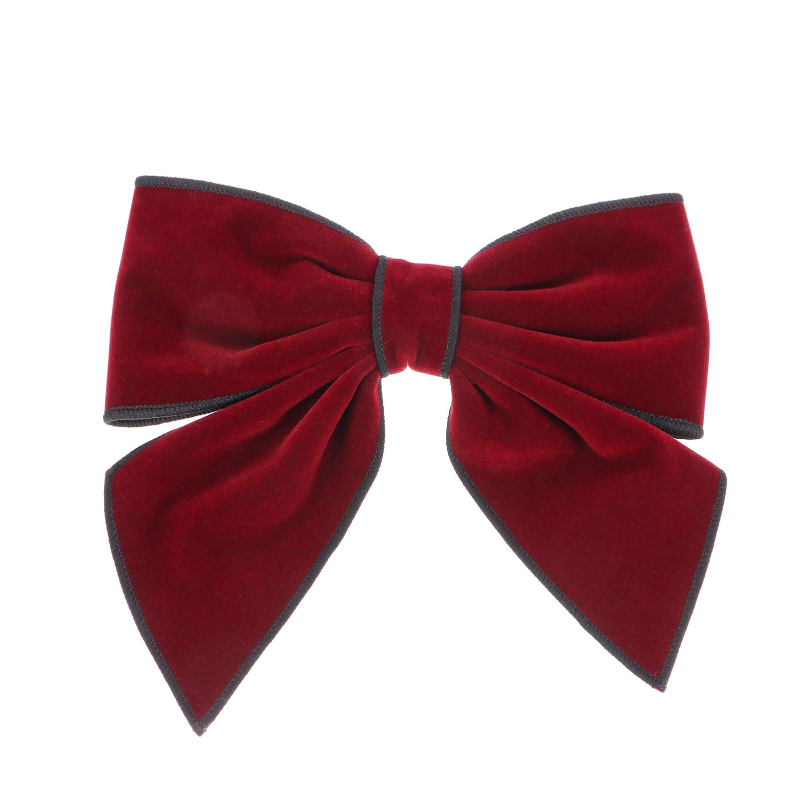 Vintage Velvet Hair Bows for Women & Toddlers - French Bow Barrette Clips for Girls, Parties & Weddings