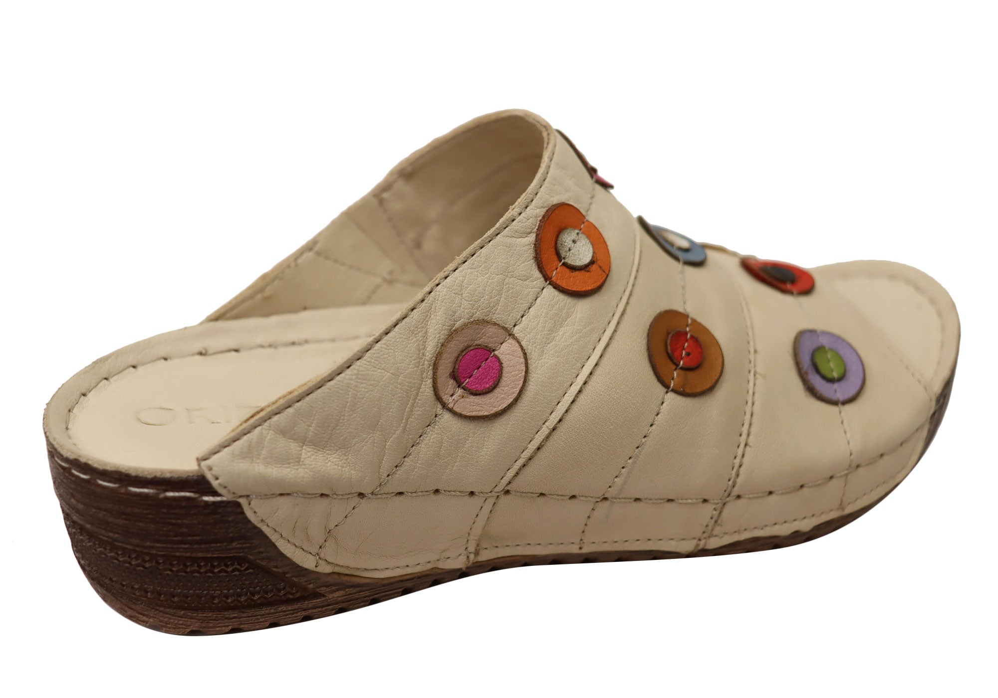 Orizonte Passion Women's Comfortable Leather Slides Sandals - European Style for Casual Wear, Beach, and Home Relaxation