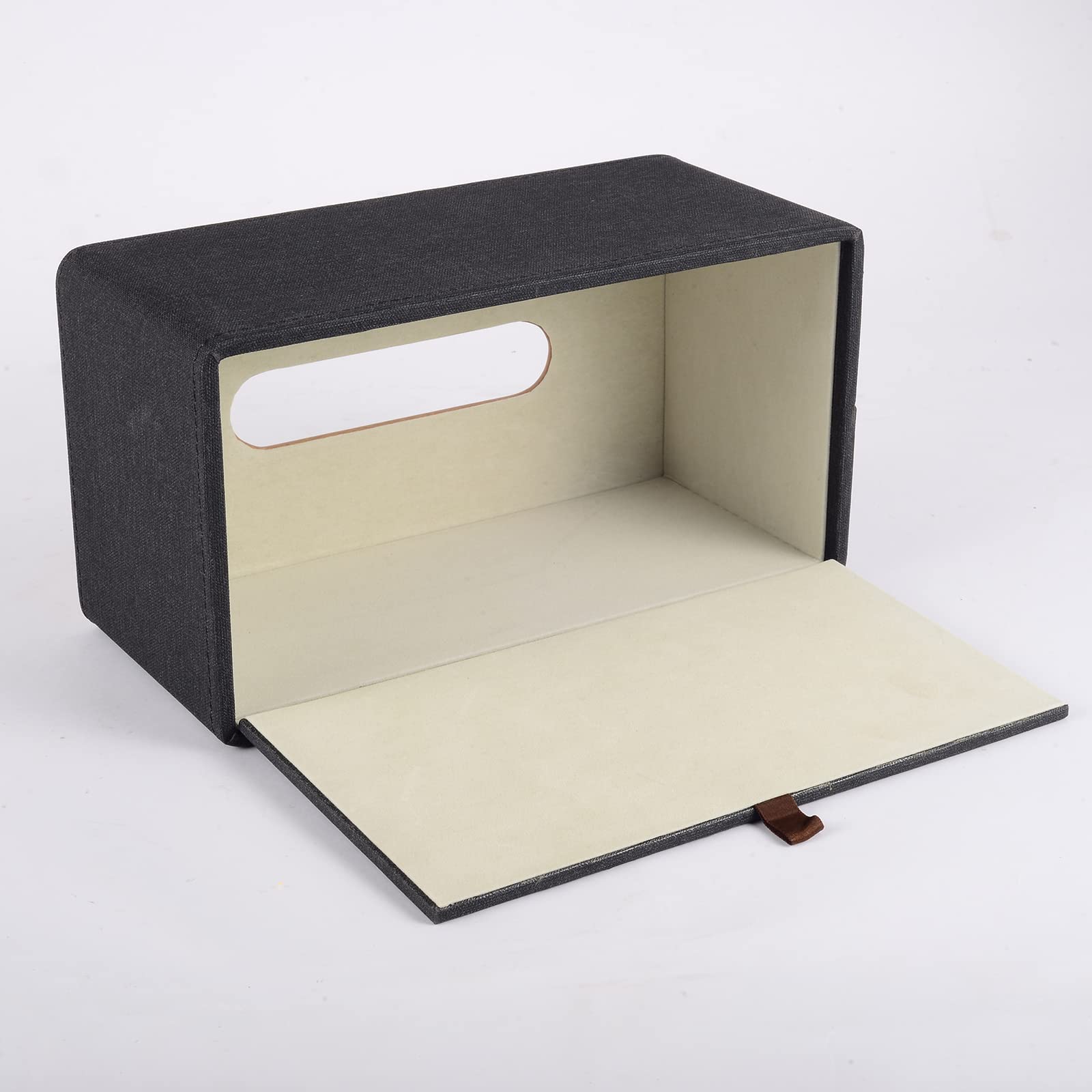 Premium Rectangular PU Leather Tissue Box Holder - Oversized Black Napkin Organizer for Home & Office - Stylish Leather Craftsmanship for Living Room, Bedroom, or Dining Table Decor