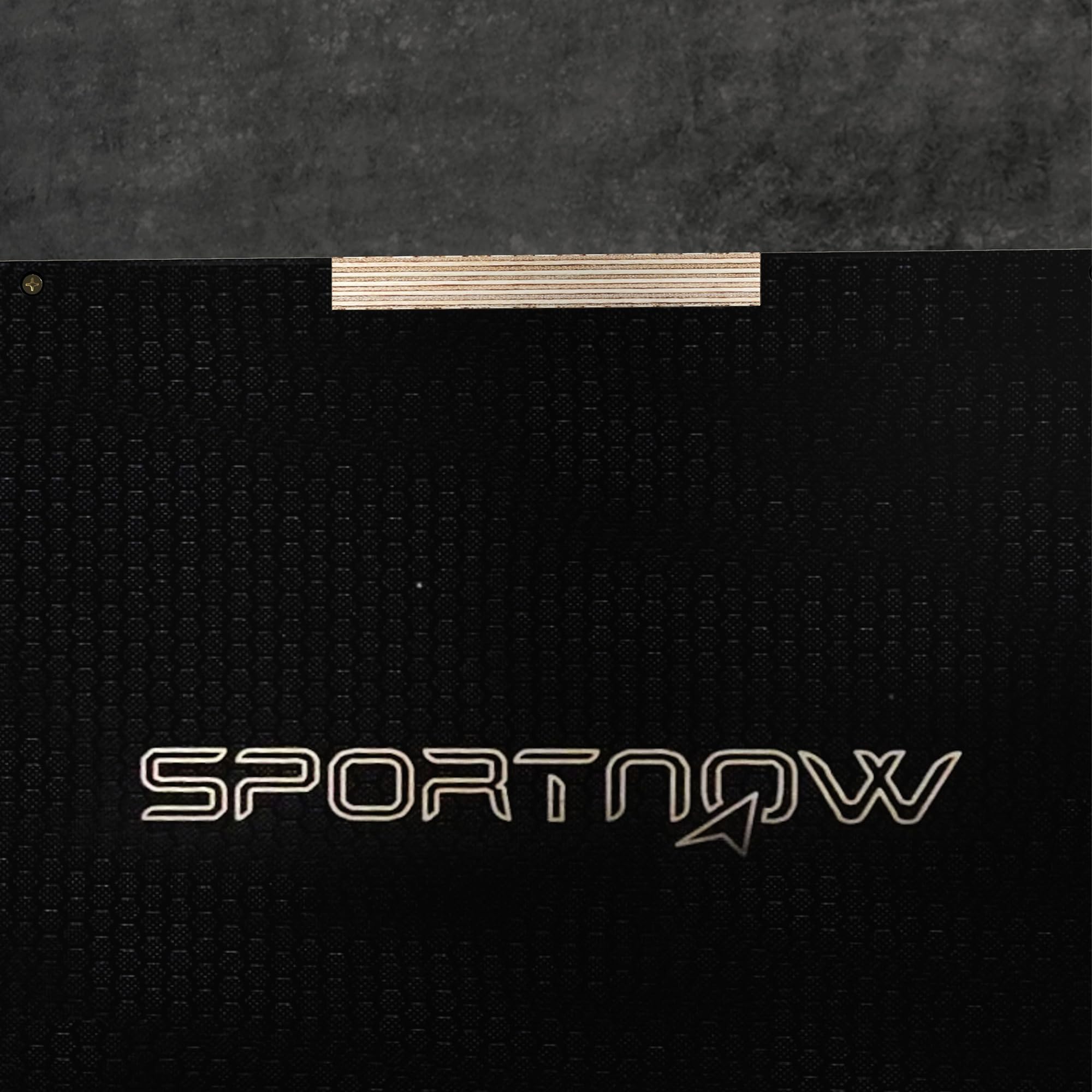 SPORTNOW Premium Beech Wood Plyo Box with Non-Slip Surface - 120kg Weight Capacity - Black - Perfect for CrossFit, Home Gym & Plyometric Training