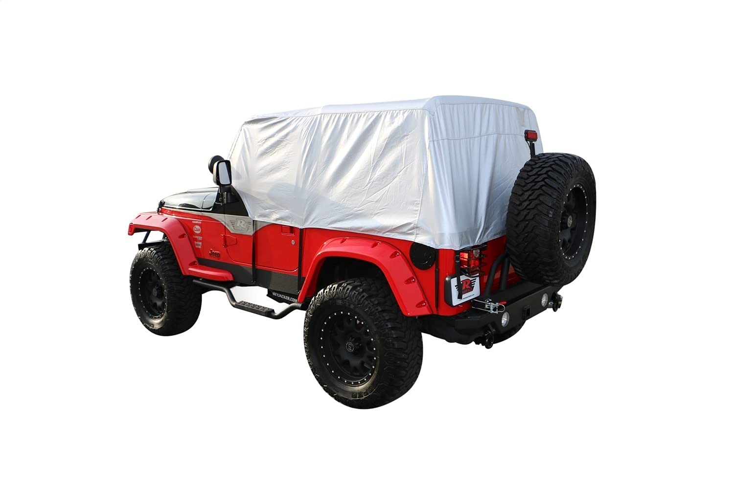 Waterproof Jeep Wrangler YJ/TJ Cab Cover (1992-1995 YJ & 1997-2006 TJ) - Silver Multiguard Protection for Hard/Soft Tops | All-Weather Protection for Off-Roading, Camping & Outdoor Storage