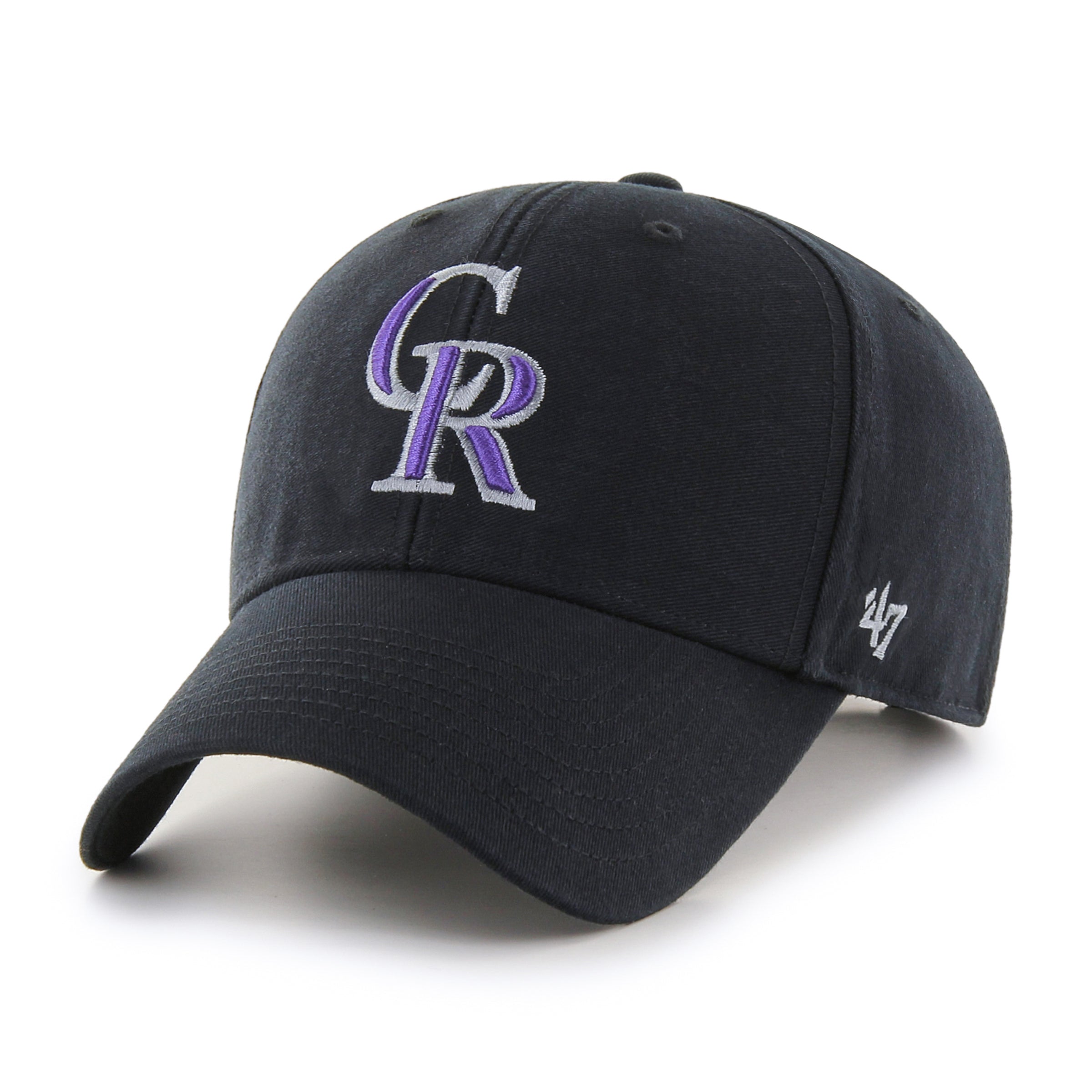 47 Brand Colorado Rockies Legend MVP Adjustable Baseball Cap - Black | Stylish & Comfortable Hat for Baseball Games, Outdoor Sports & Casual Wear