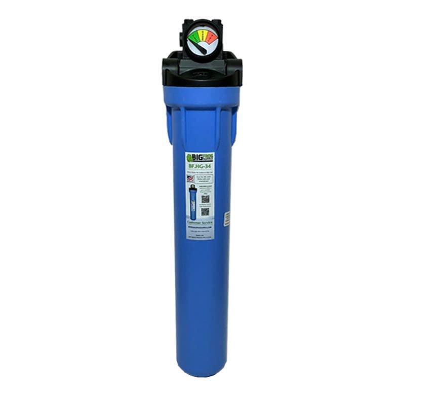 BIG FROG SUPPLY BF.HG-34 Water Heater Pre-Sediment Filter Unit - Whole House Water Filtration System for Cleaner, Safer Water - Perfect for Homes, RVs & Boats
