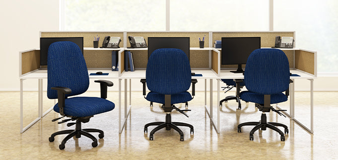 9 To 5 LOGIC 1725 CY36 Black Fabric Drafting Stool with Foot Ring and Mid Back Support - Ergonomic Office Chair for Architects, Designers & Artists - Perfect for Drafting Tables, Studios & Workspaces