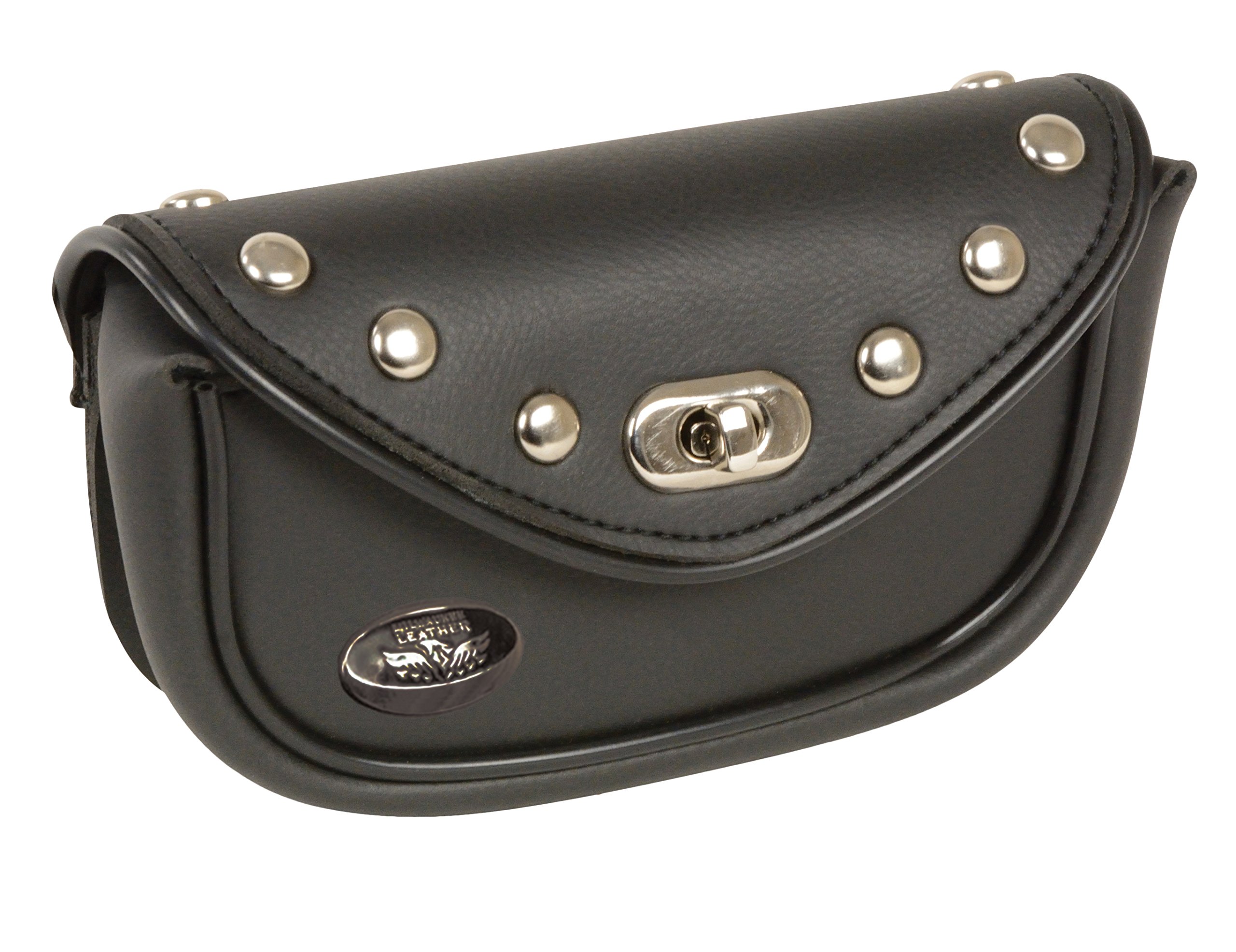 Milwaukee Performance MP8700-BLK-PCS Black Windshield Bag with Studs - Durable Motorcycle Storage for Road Trips & Commuting