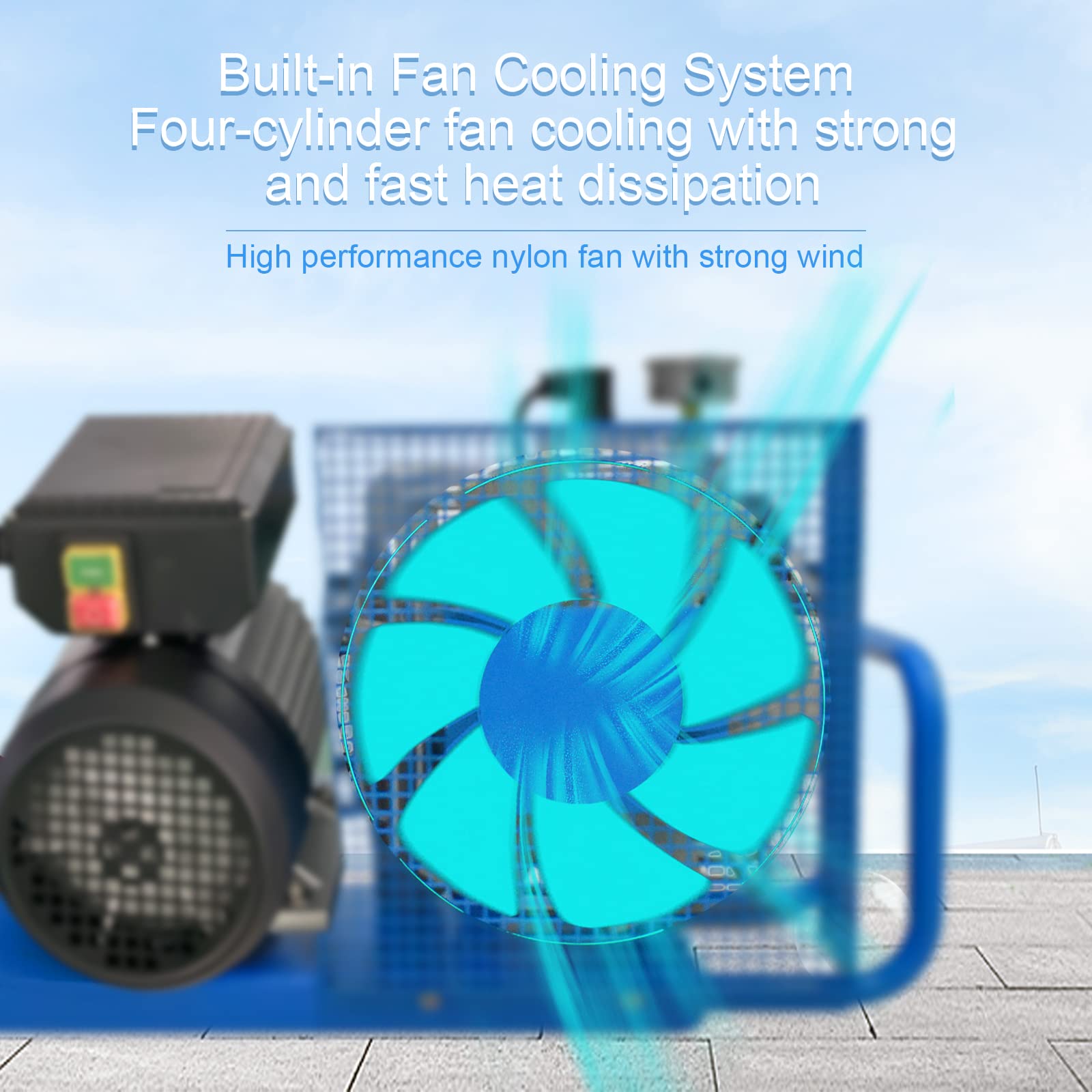 TUXING 4500Psi/300Bar High Pressure PCP Air Compressor - Manual Scuba Diving Tank Filler for PCP Rifles, Paintball Guns & Diving Equipment | Portable Air Compressor for Outdoor Sports, Hunting & Underwater Adventures