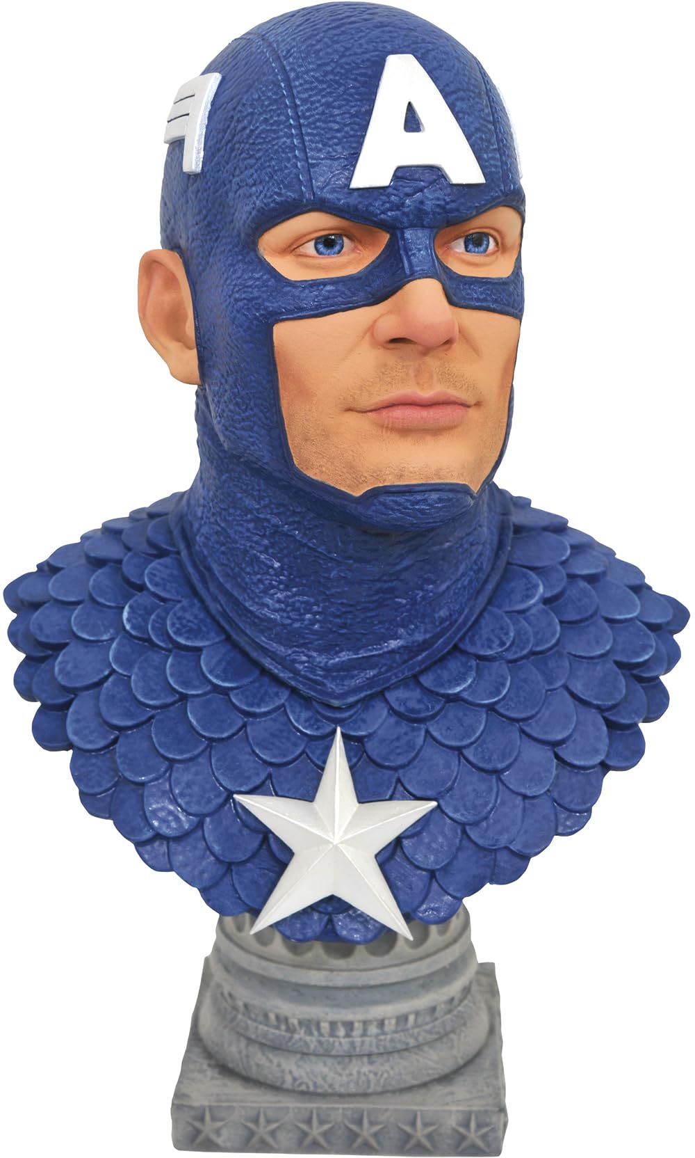 Marvel Comics Captain America 1:2 Scale 3D Bust Statue - Premium Collectible Figure for Superhero Fans | Home Display, Office Decor, Gift for Comic Lovers