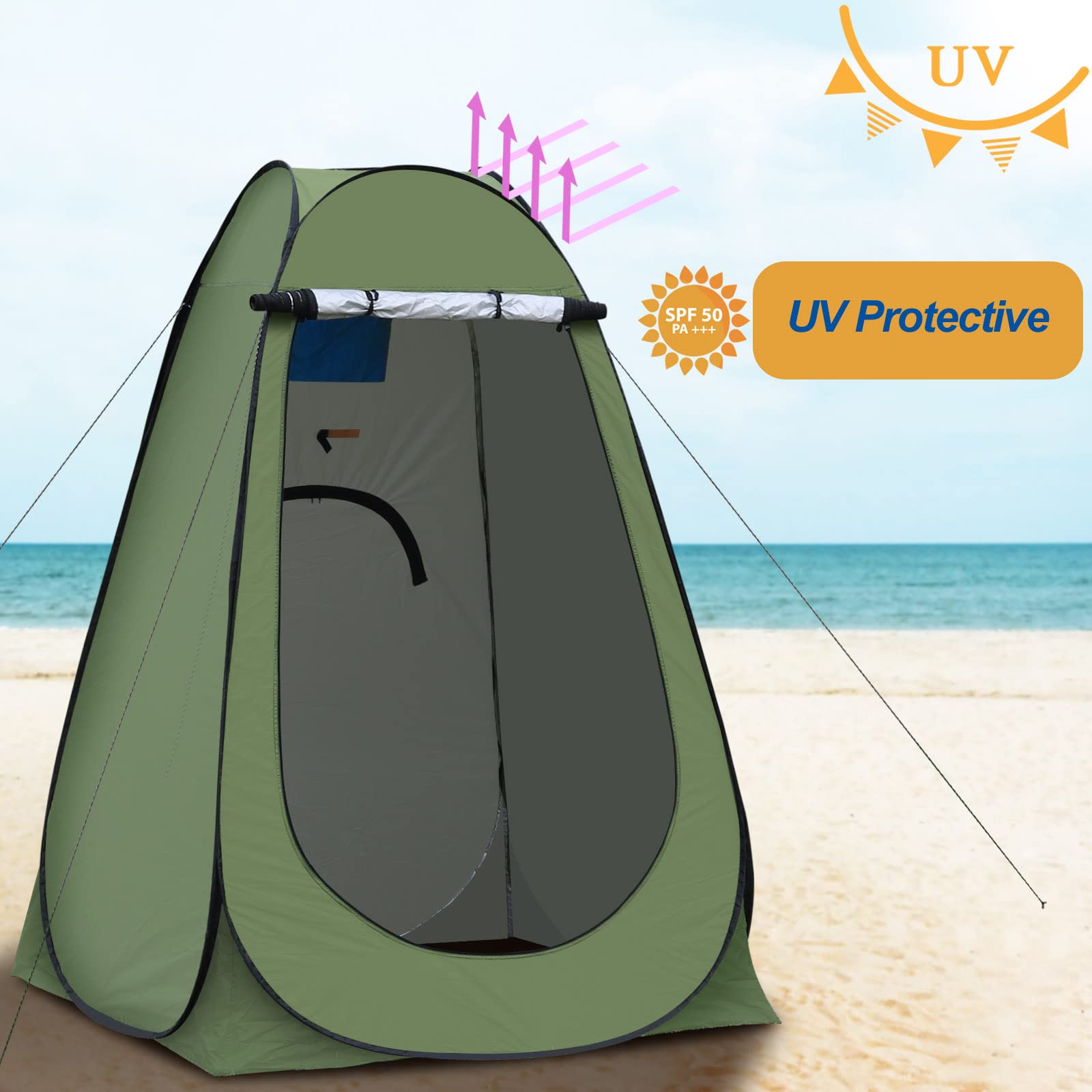 Portable Pop Up Privacy Tent for Camping - Instant Outdoor Shower & Changing Room, Waterproof Rain Shelter with Carry Bag for Beach, Hiking, Fishing & Picnics | Perfect for Dressing, Toilet & Privacy Needs