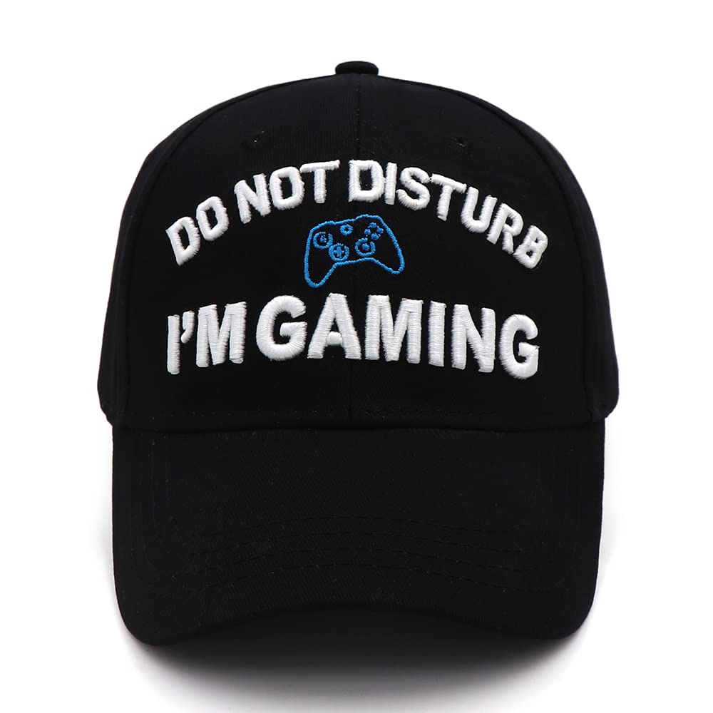 Funny 'Do Not Disturb I'm Gaming' Hat - Cool Gamer Gifts for Men, Teens & Boyfriends - Perfect Graduation Present & Stocking Stuffer - Great for Esports, Streaming & Gaming Sessions